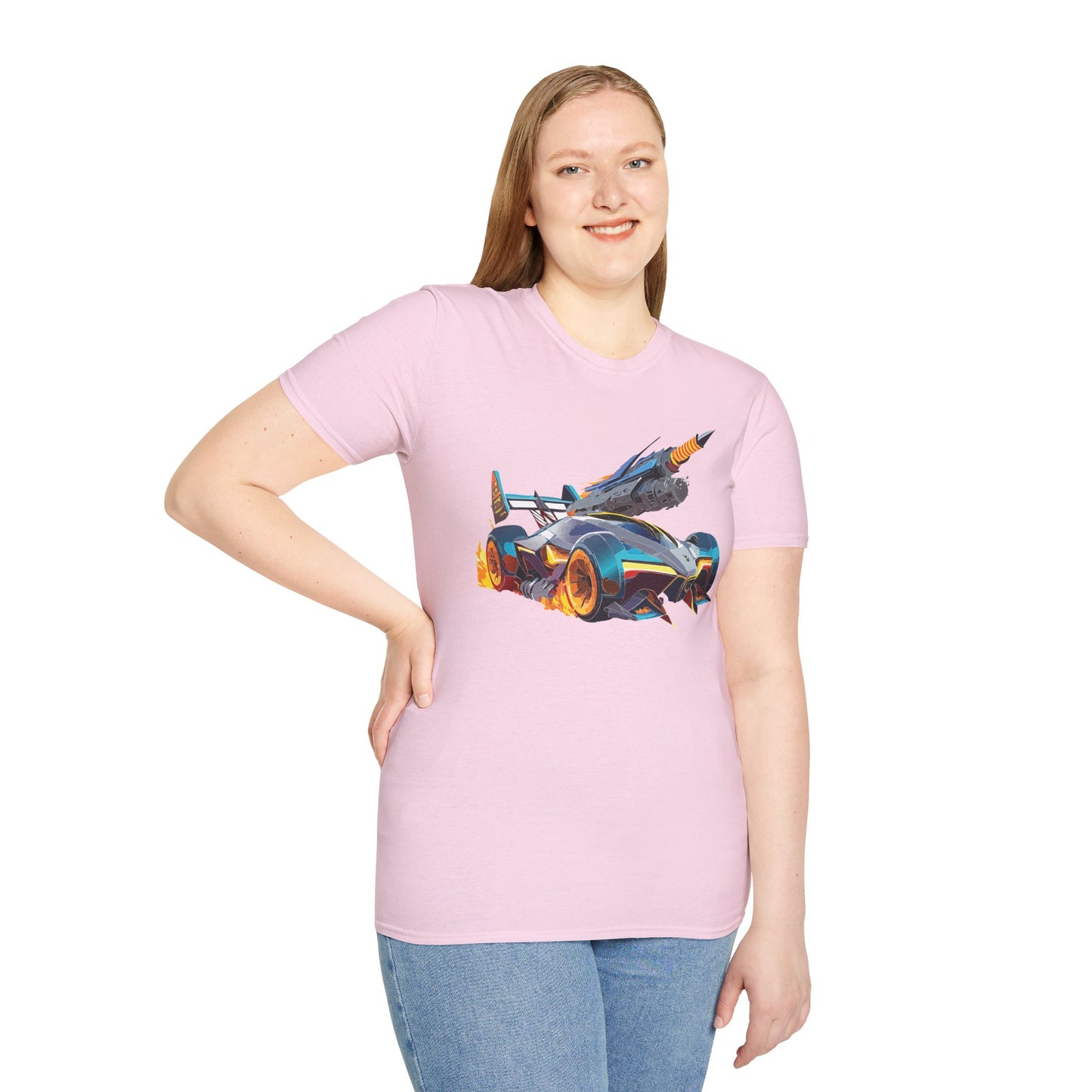 Unisex Car T Shirt Softstyle Cotton Tee With Car Design Hot Wheels Graphic Tee For Men And Women