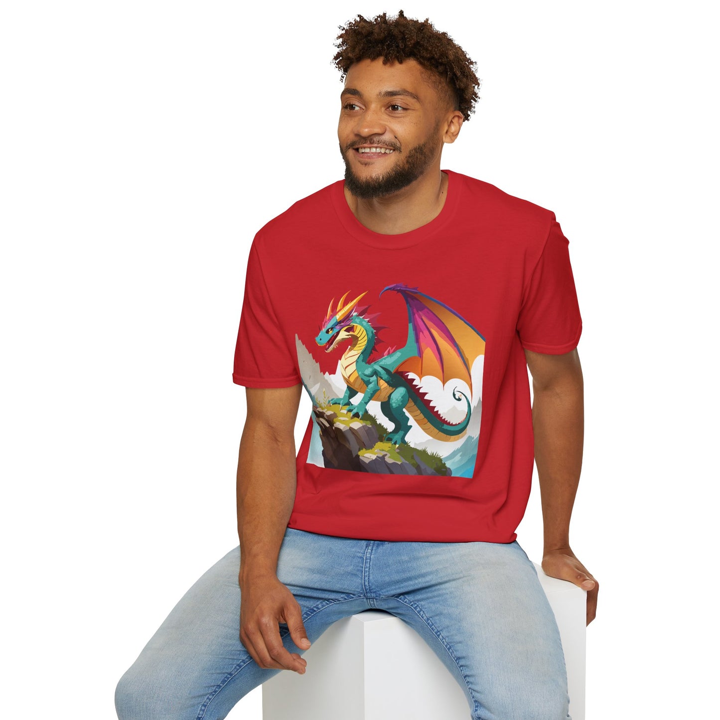 Dragon T Shirt Unisex Dragon Shirt With Animal Art Design Softstyle Cotton Tee Shirt