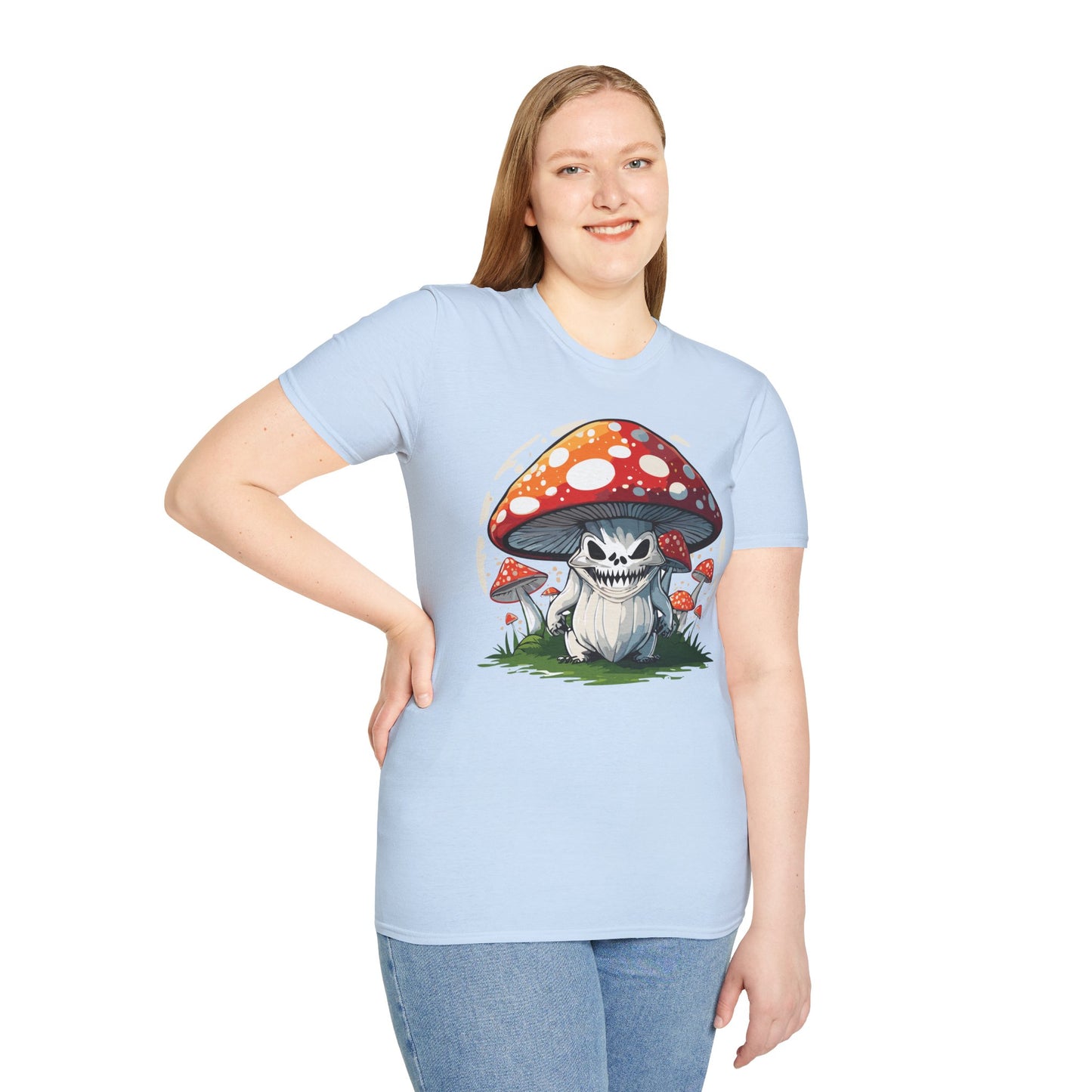 Mashroom Tee Shirt Unisex Softstyle 64000 100 Percent Ring Spun Cotton Funny Mashroom Fungus Design