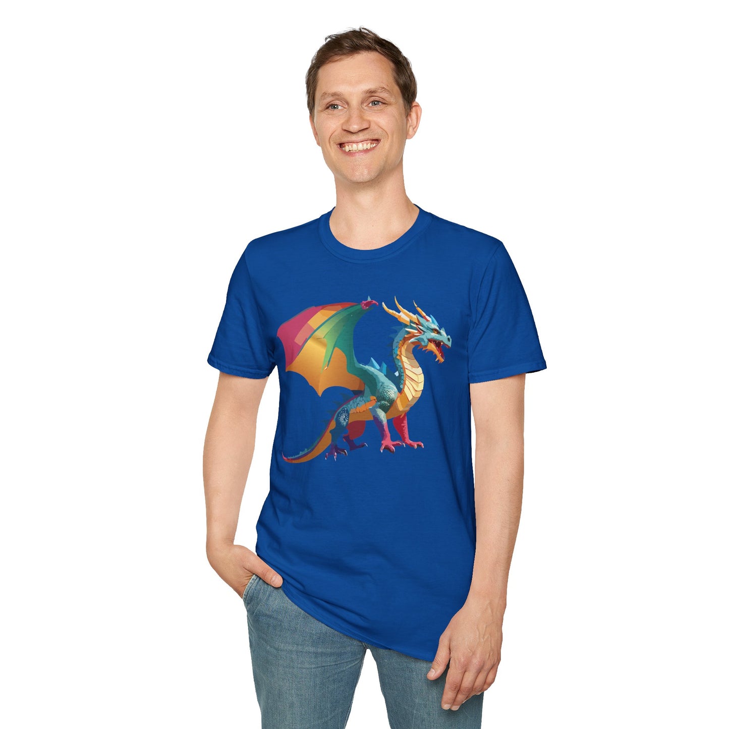 Dragon T Shirt Unisex Dragon Shirt Animal Design Tee Softstyle 100 Percent Ring Spun Cotton
