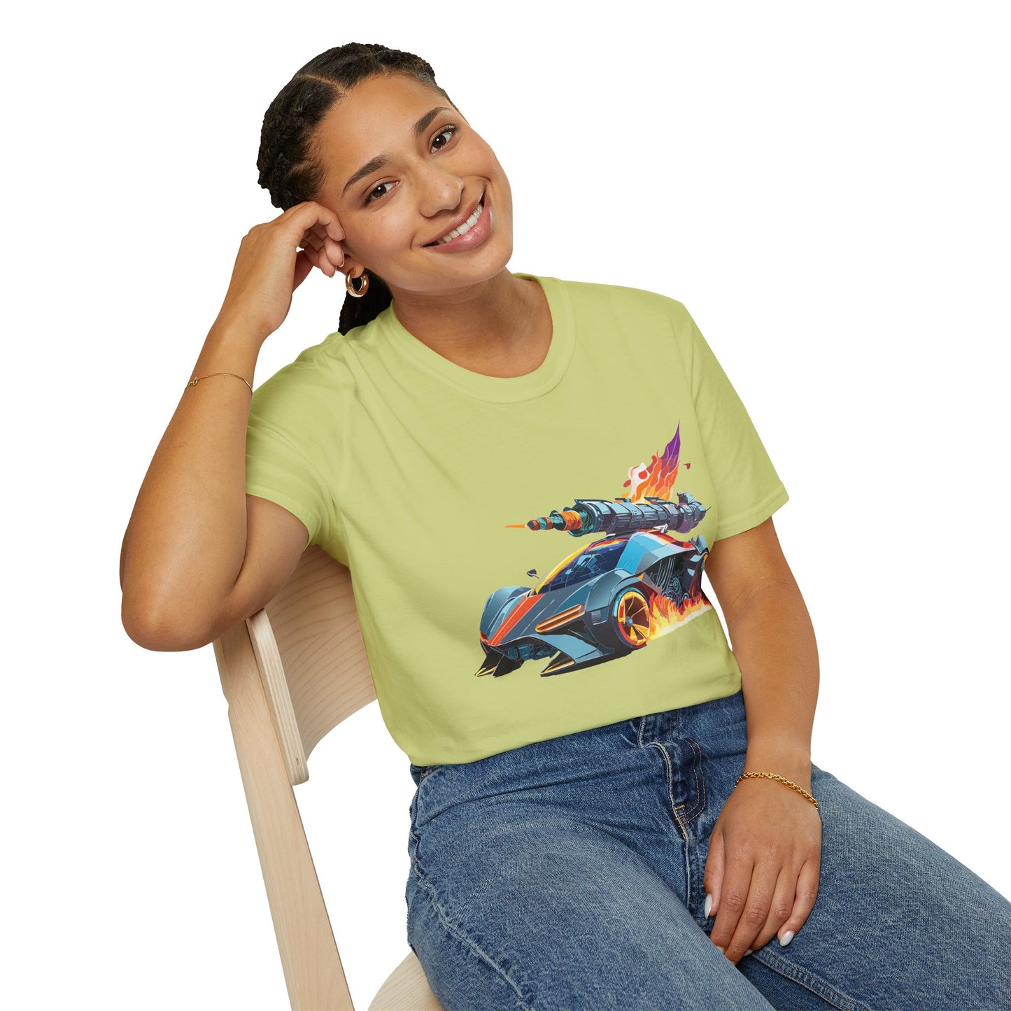 Car T Shirt for Car Lovers Unisex Softstyle Tee 64000 Hot Wheels Design Shirt with Cars