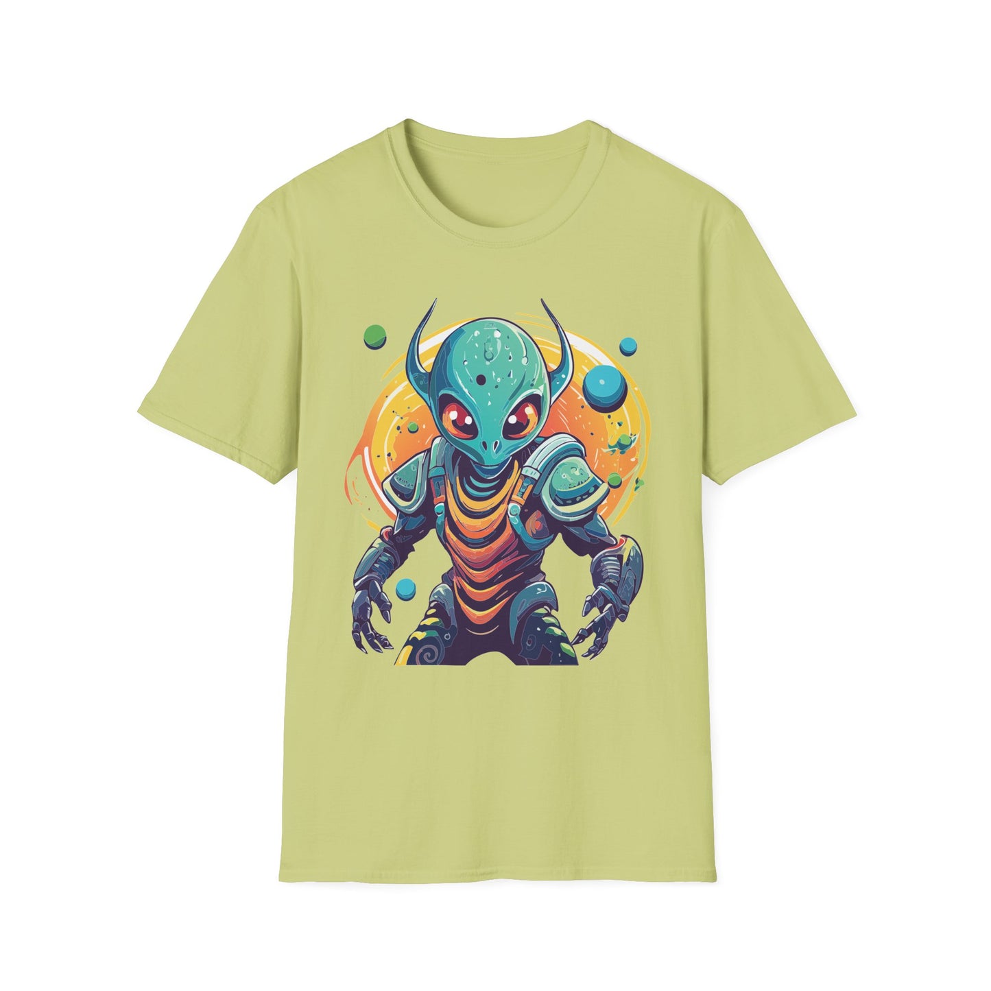 Alien Cosmos Shirt Unisex Softstyle Tee With Alien Art Design Space Theme Graphic Tee
