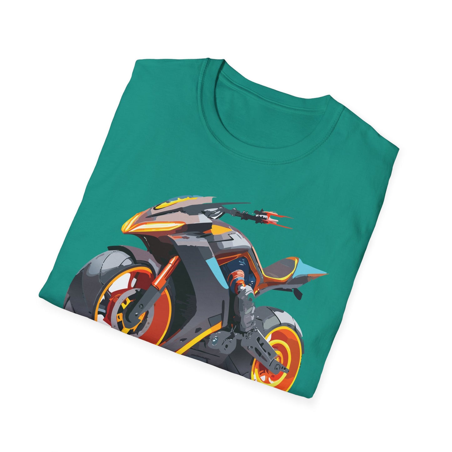 Unisex Bike T Shirt With Motorcycle Graphic MTB Tee Cotton Softstyle Comfort For Riders