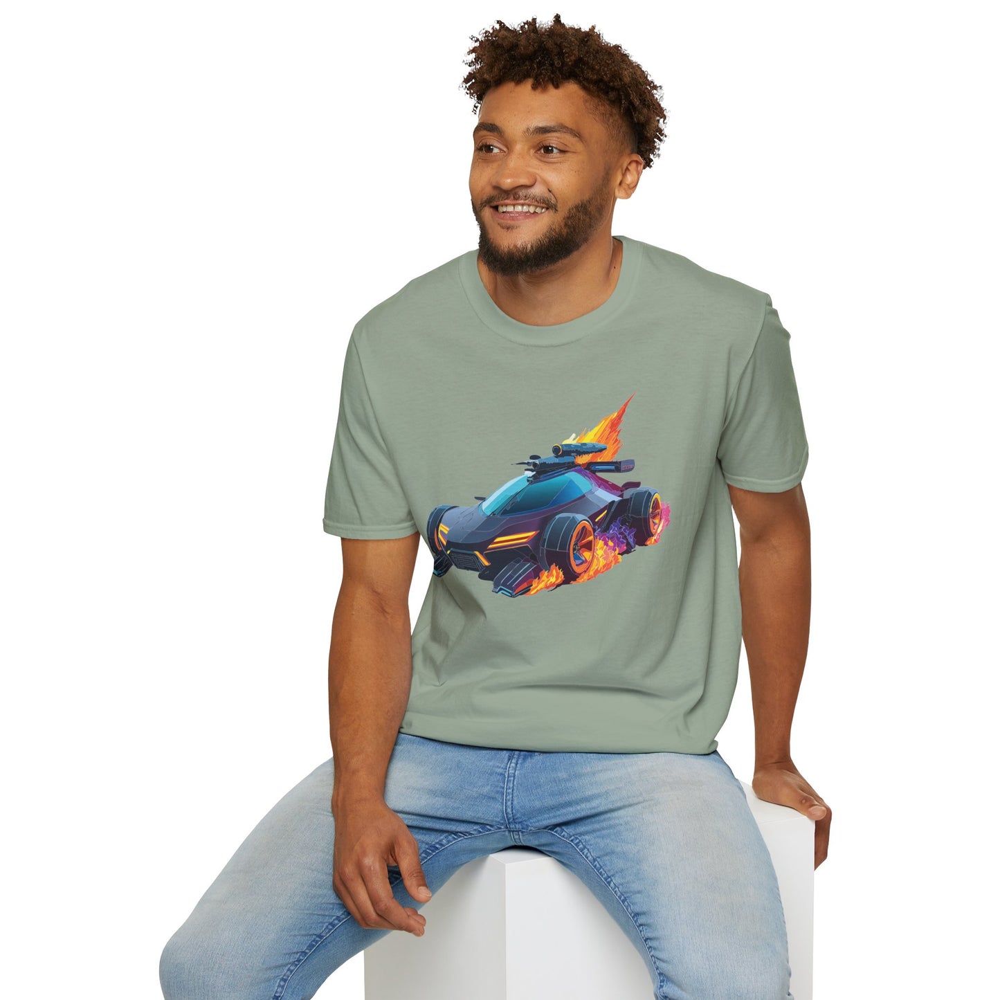 Unisex Car T Shirt Hot Wheels Cars Shirt 100 Percent Ring Spun Cotton Gildan Softstyle Tee