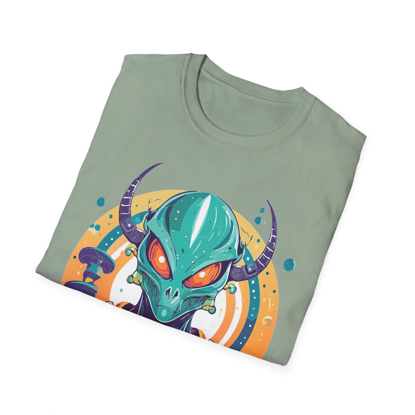 Alien T Shirt Cosmos Shirt Unisex Softstyle Tee 100 Percent Ring Spun Cotton Short Sleeve