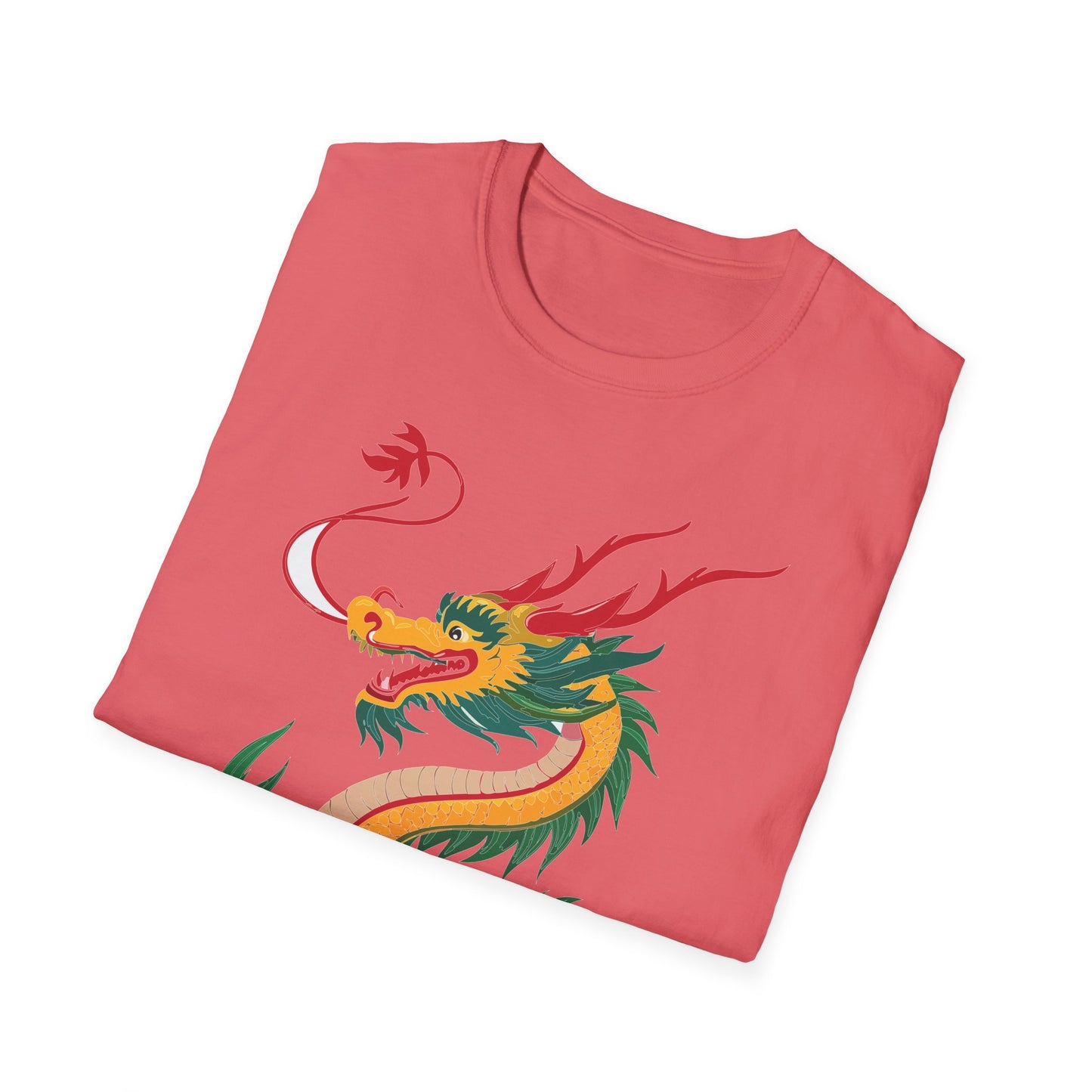 Dragon T Shirt Unisex Dragon Shirt Animal Shirt Gildan Softstyle 64000 100 Percent Cotton Tee