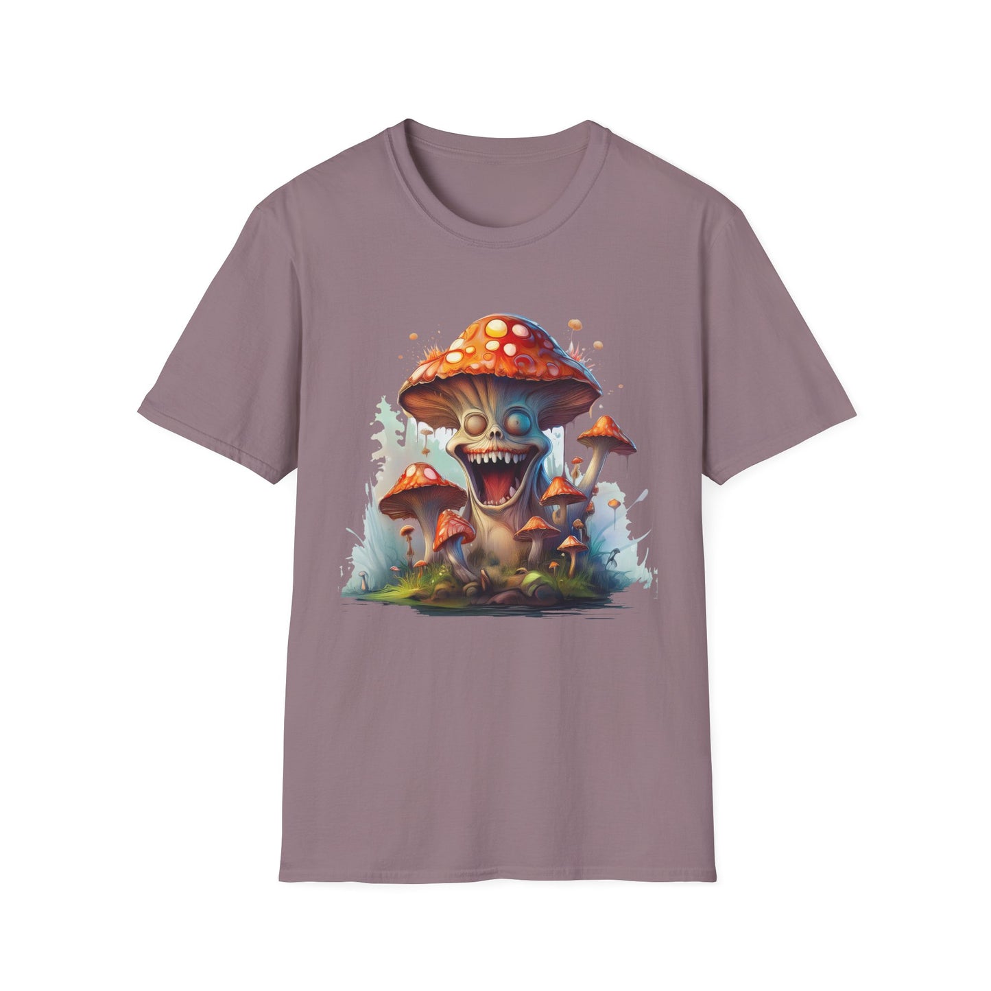 Mashroom Short Sleeve Tee Unisex Funny Mashroom Shirt With Fungus Graphic Gildan Softstyle 64000