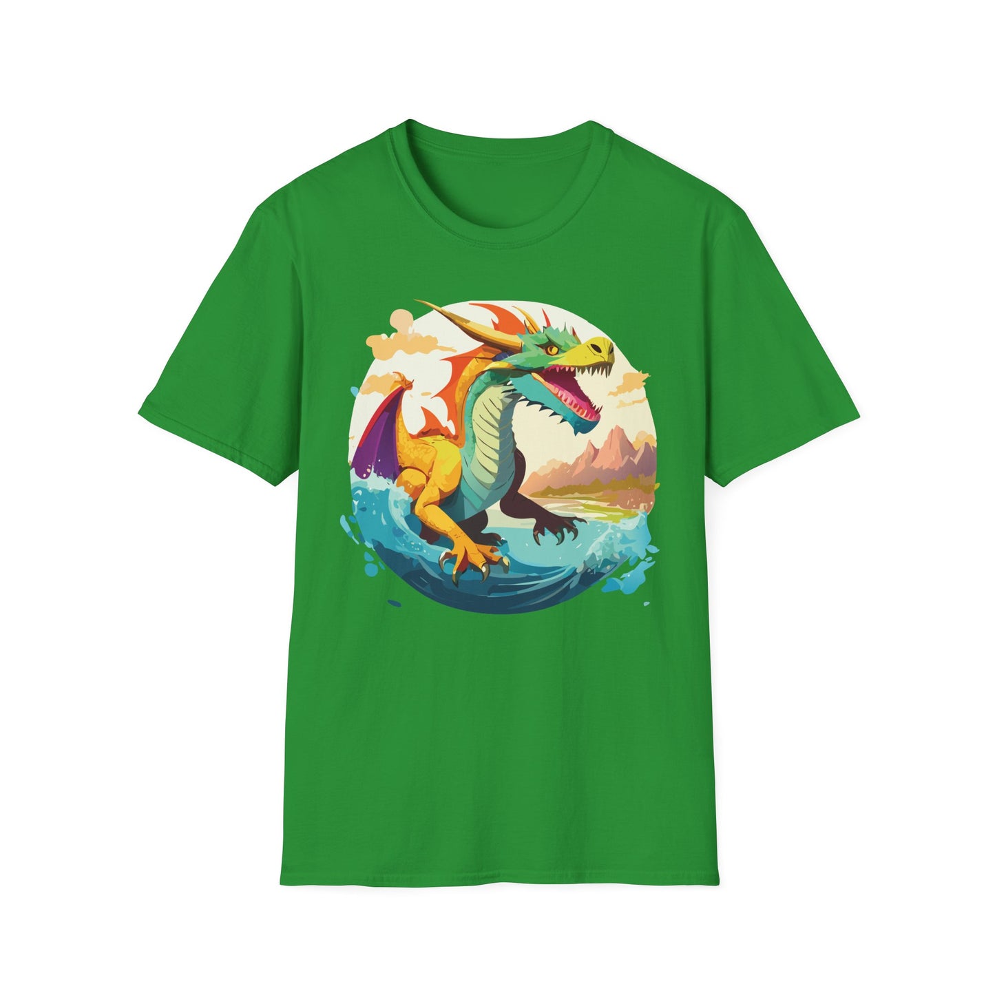 Dragon T Shirt Unisex Animal Print Dragon Shirt Gildan Softstyle Cotton Tee 64000