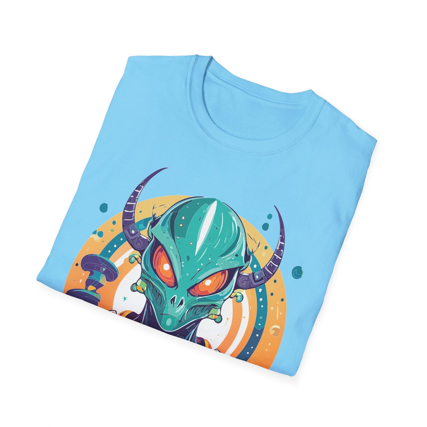 Alien T Shirt Cosmos Shirt Unisex Softstyle Tee 100 Percent Ring Spun Cotton Short Sleeve