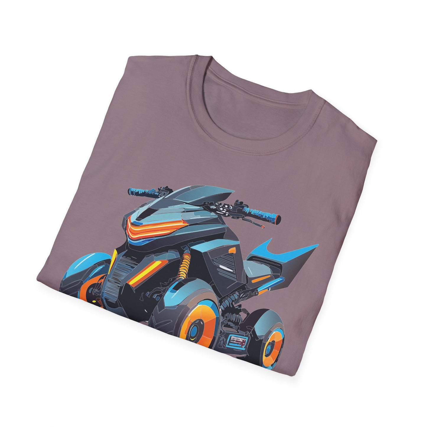 Unisex Motorcycle Art Design T Shirt Softstyle 64000 MTB Graphic Tee For Riders