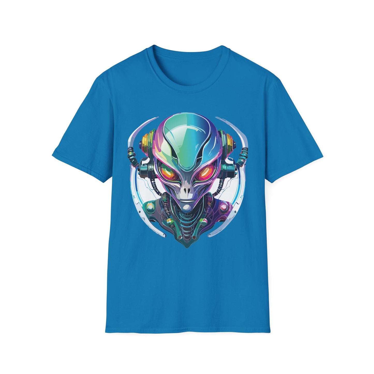 Alien Cosmos T Shirt Unisex Softstyle 64000 Tee With Alien Space Design 100 Percent Ringspun Cotton