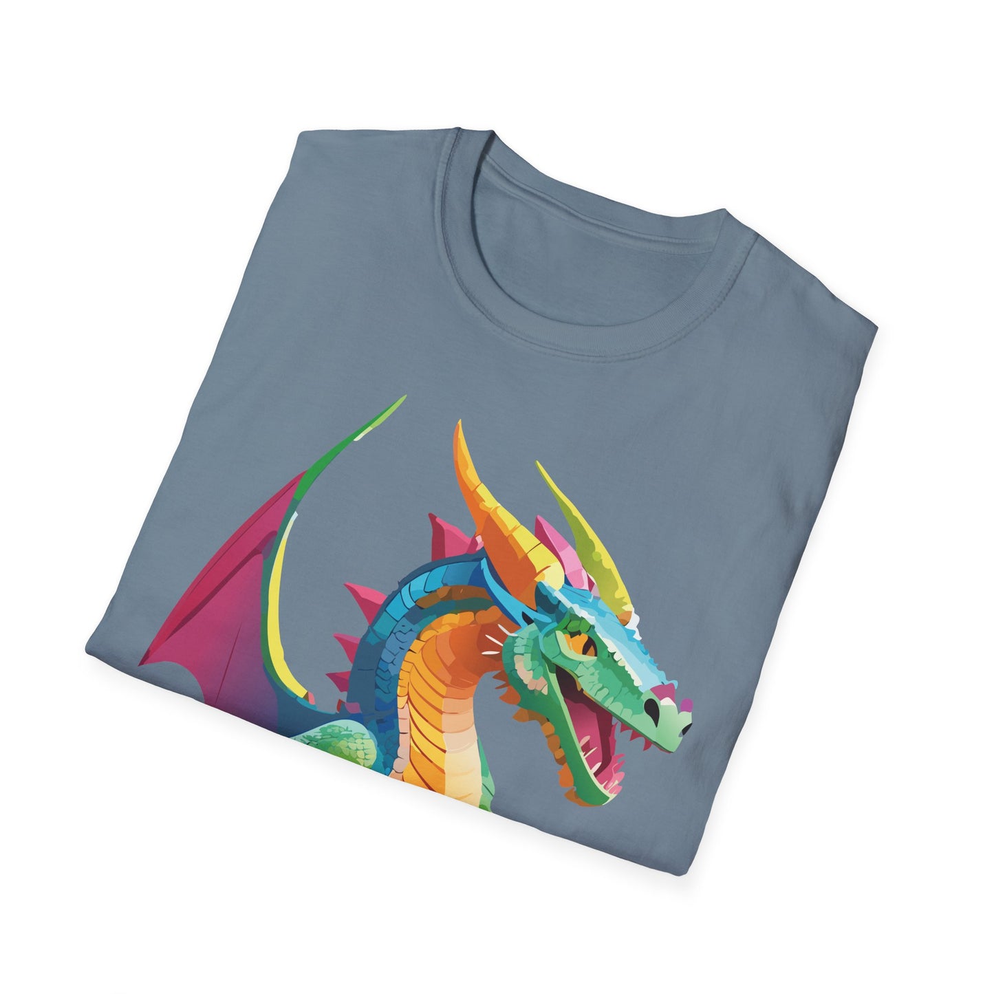 Unisex Dragon Graphic Tee Softstyle Short Sleeve T Shirt Made From Ring Spun Cotton