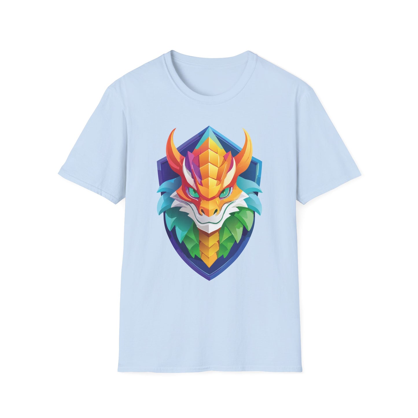 Unisex Dragon T Shirt Softstyle 64000 100 Percent Ring Spun Cotton Comfortable Tee