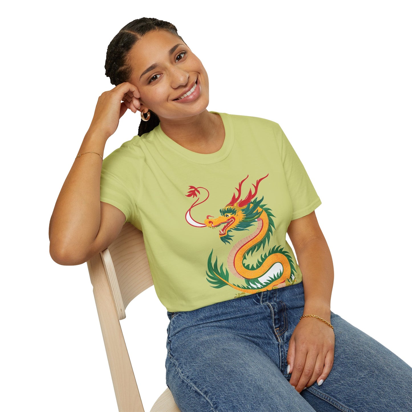 Dragon T Shirt Unisex Dragon Shirt Animal Shirt Gildan Softstyle 64000 100 Percent Cotton Tee
