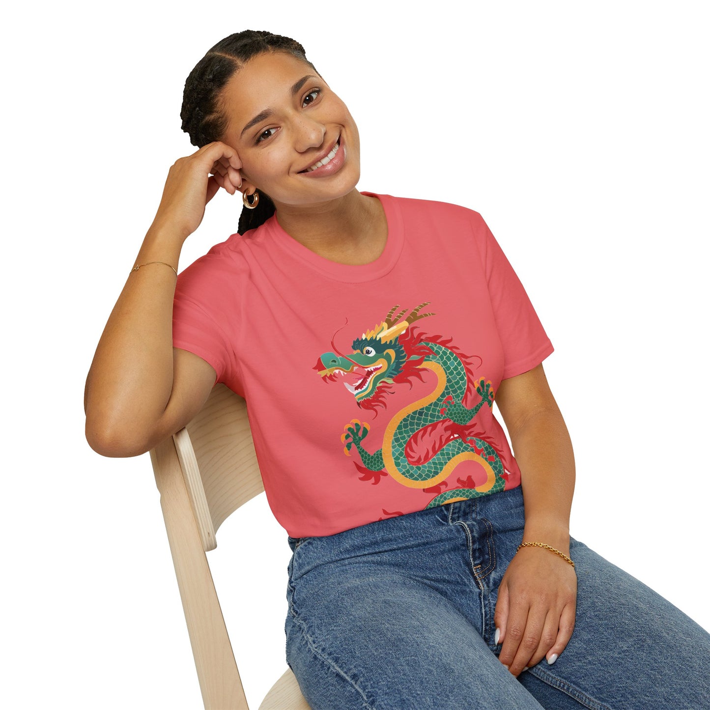 Dragon T Shirt Unisex Dragon Shirt With Animal Art Design Gildan Softstyle Tee 100 Cotton
