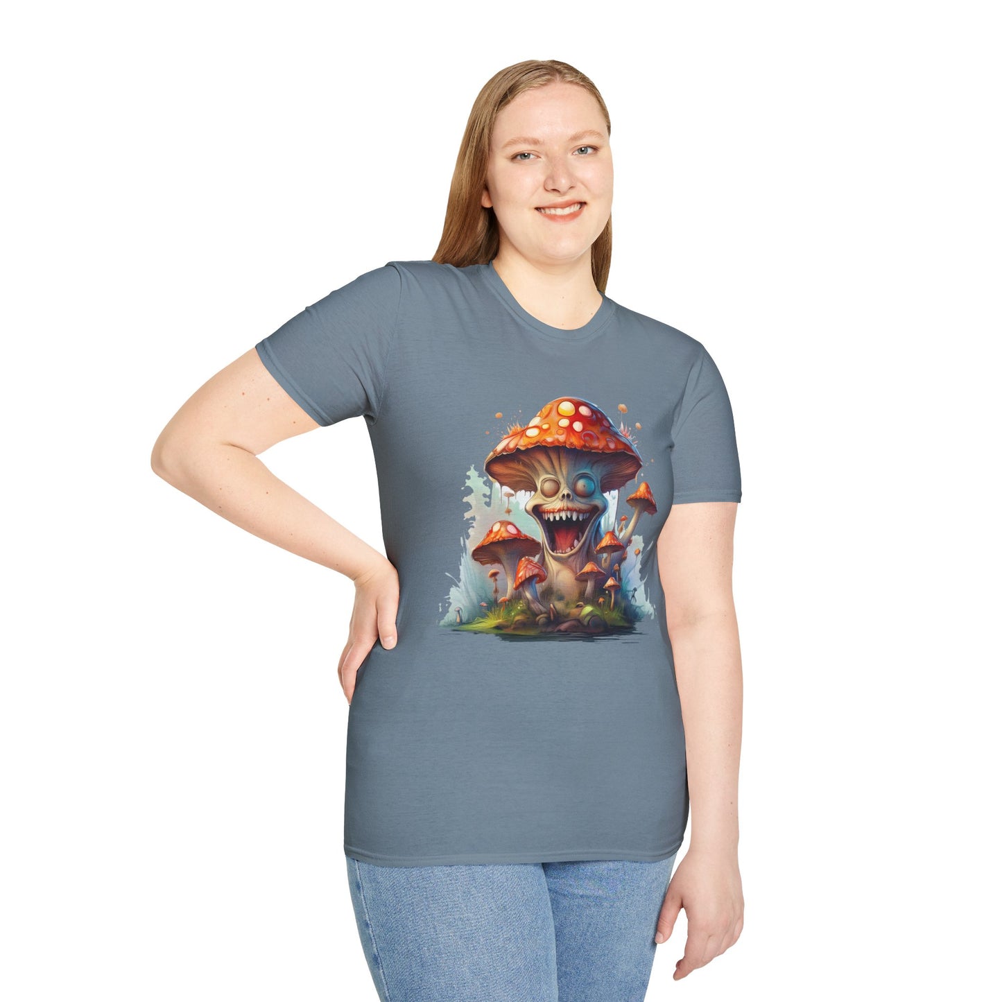 Mashroom Short Sleeve Tee Unisex Funny Mashroom Shirt With Fungus Graphic Gildan Softstyle 64000