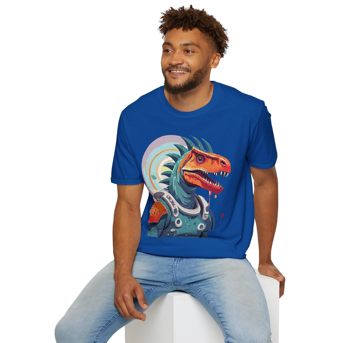 Unisex Gildan Softstyle 64000 Alien T Shirt With Cosmos Space Alien Art Graphic Tee