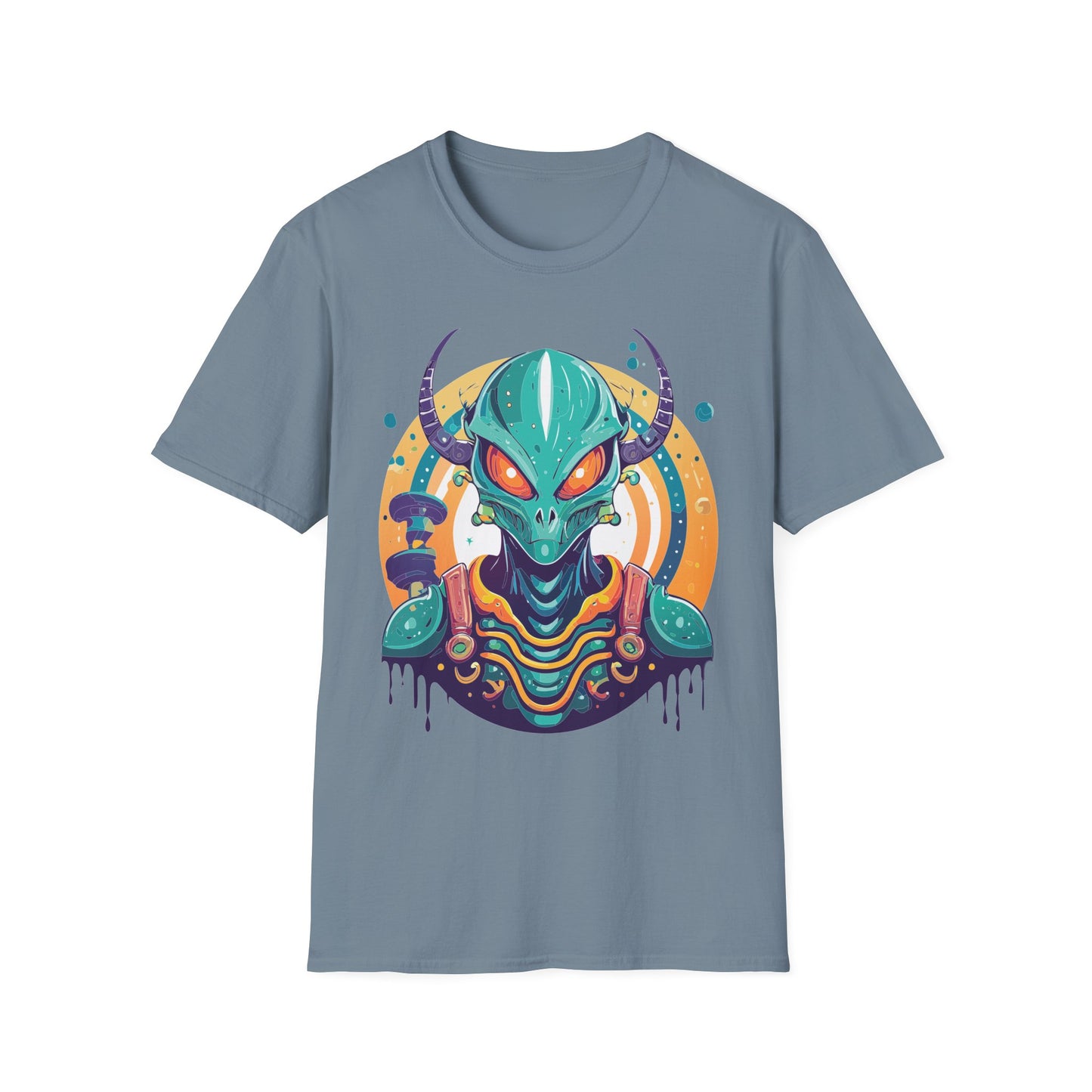 Alien T Shirt Cosmos Shirt Unisex Softstyle Tee 100 Percent Ring Spun Cotton Short Sleeve