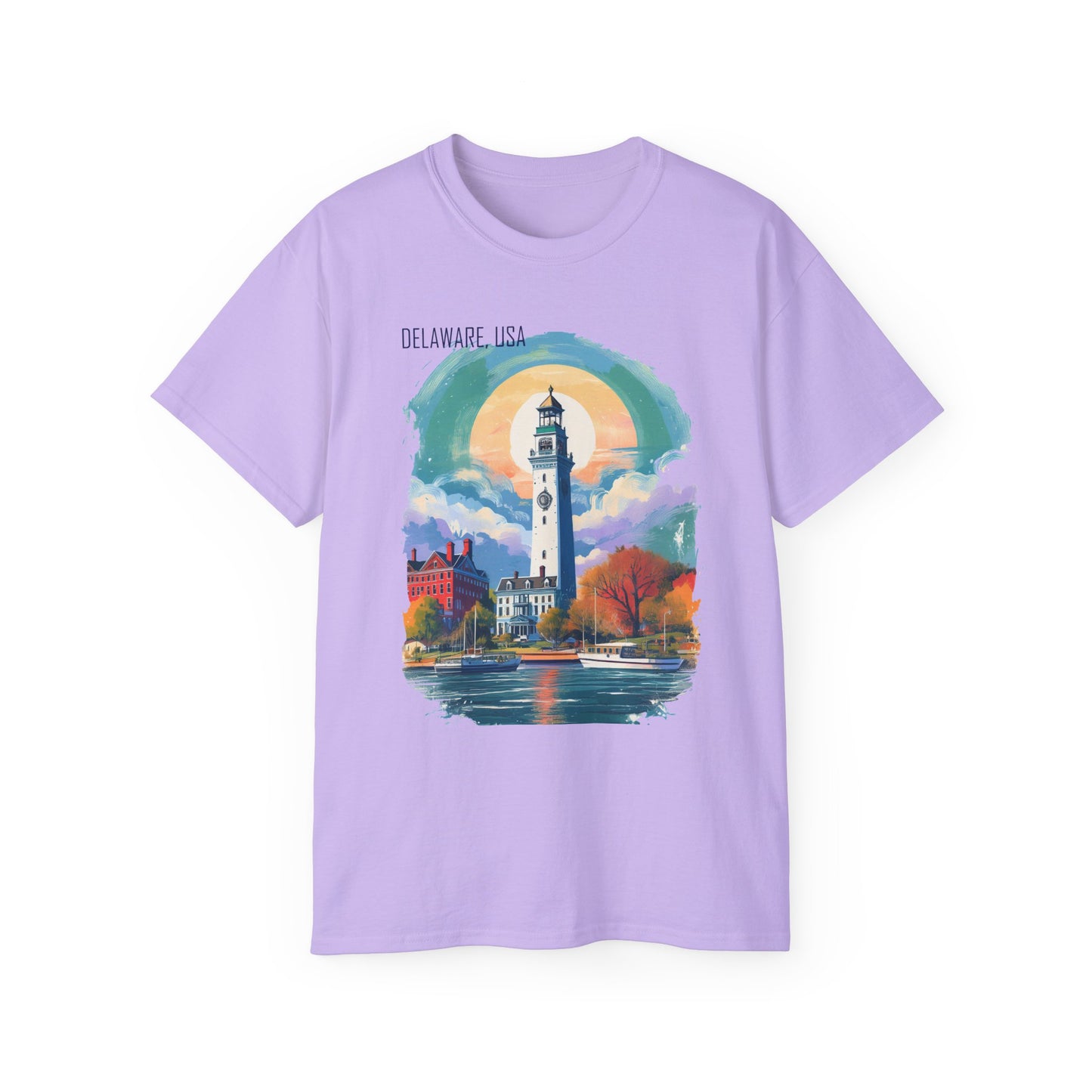 Delaware Graphic Unisex Cotton T‑Shirt 1