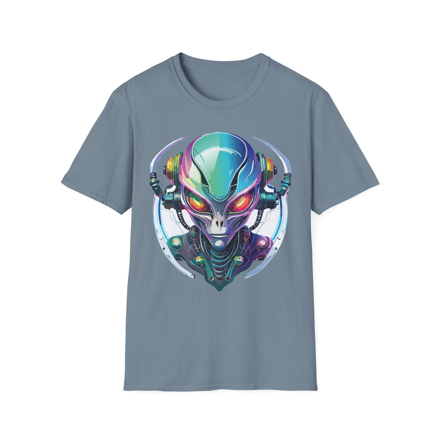 Alien Cosmos T Shirt Unisex Softstyle 64000 Tee With Alien Space Design 100 Percent Ringspun Cotton
