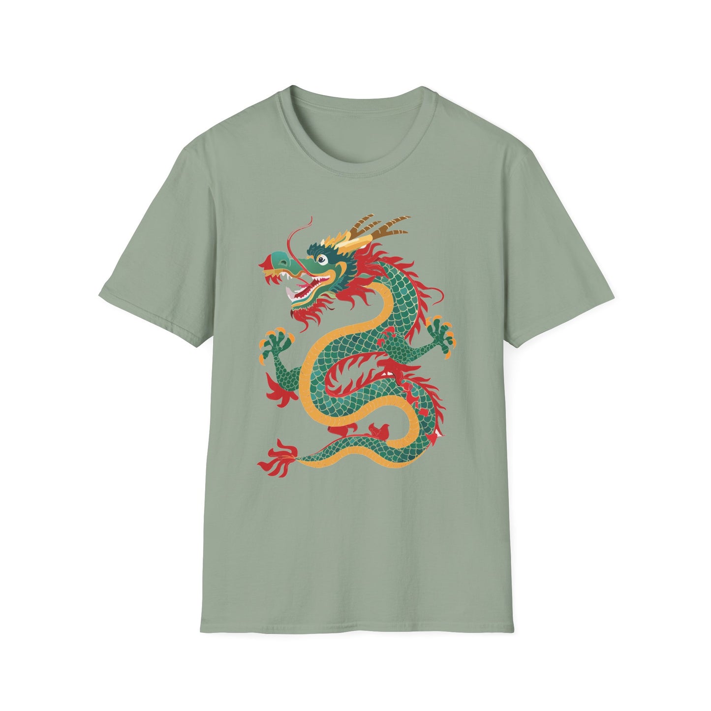 Dragon T Shirt Unisex Dragon Shirt With Animal Art Design Gildan Softstyle Tee 100 Cotton