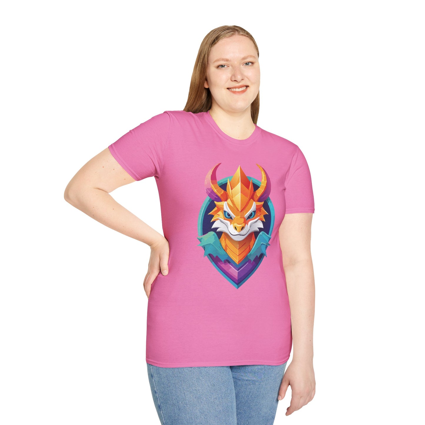 Dragon T Shirt Unisex Gildan Softstyle 64000 Comfortable Cotton Tee With Animal Design