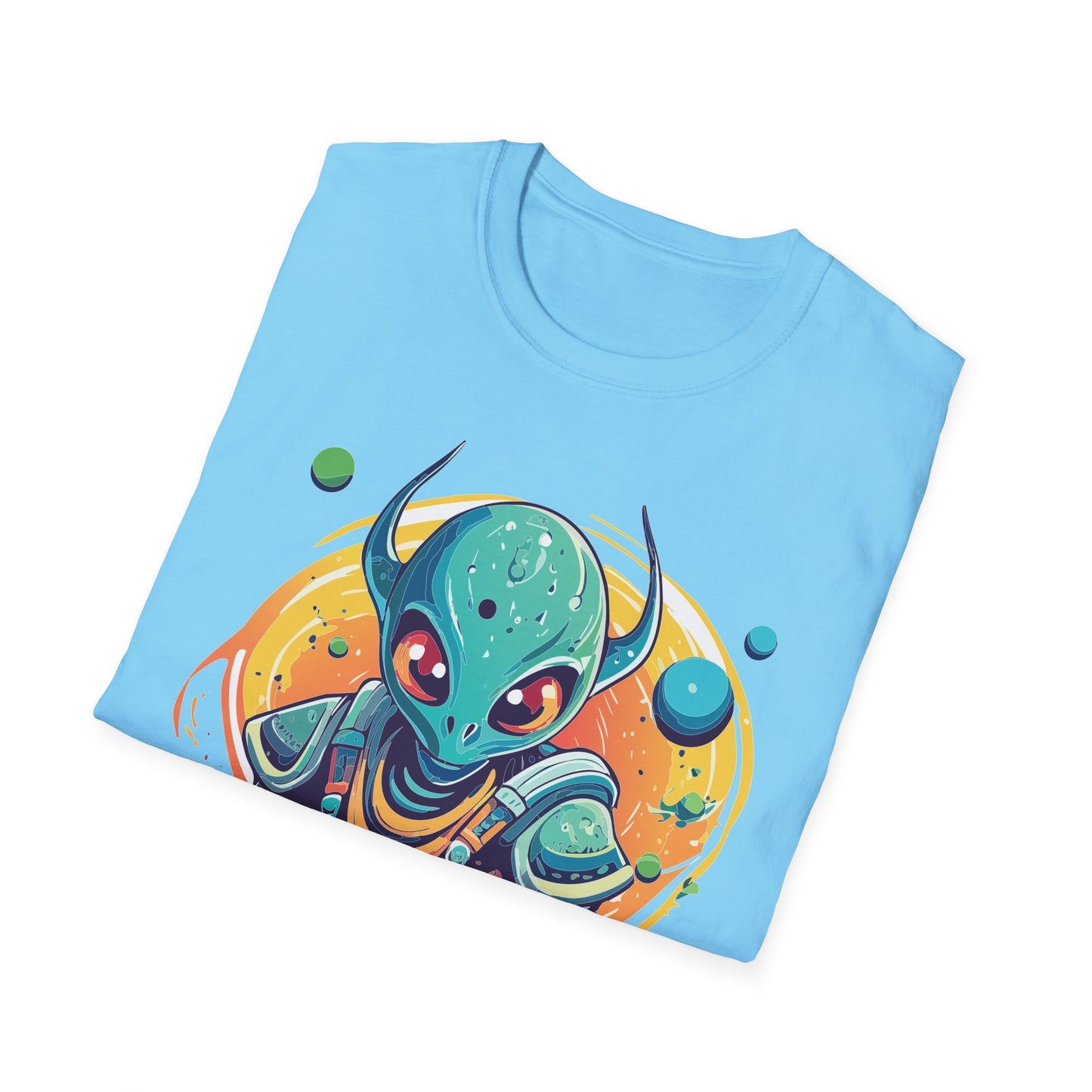 Alien Cosmos Shirt Unisex Softstyle Tee With Alien Art Design Space Theme Graphic Tee