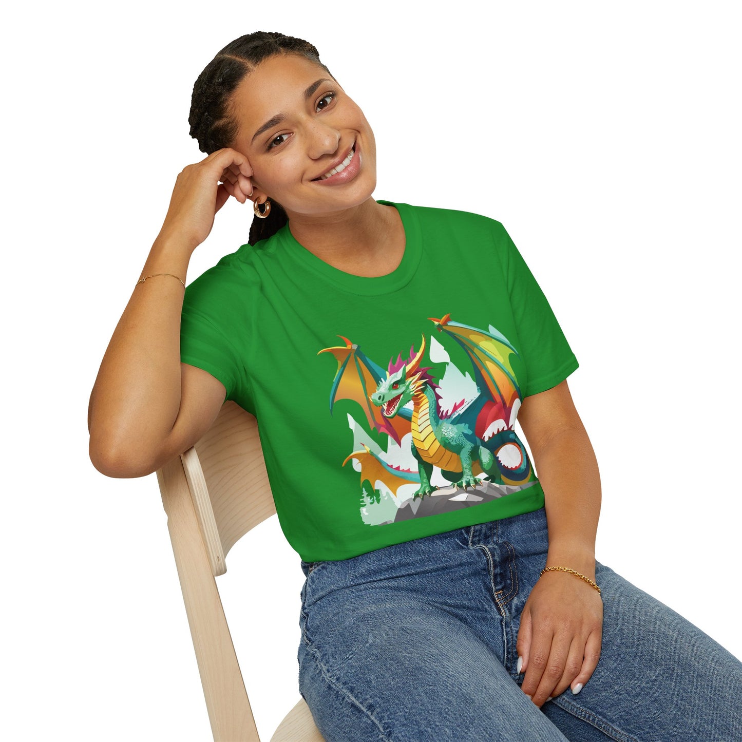 Dragon Graphic T Shirt for Men and Women Unisex Animal Design Softstyle Cotton Tee Premium Quality