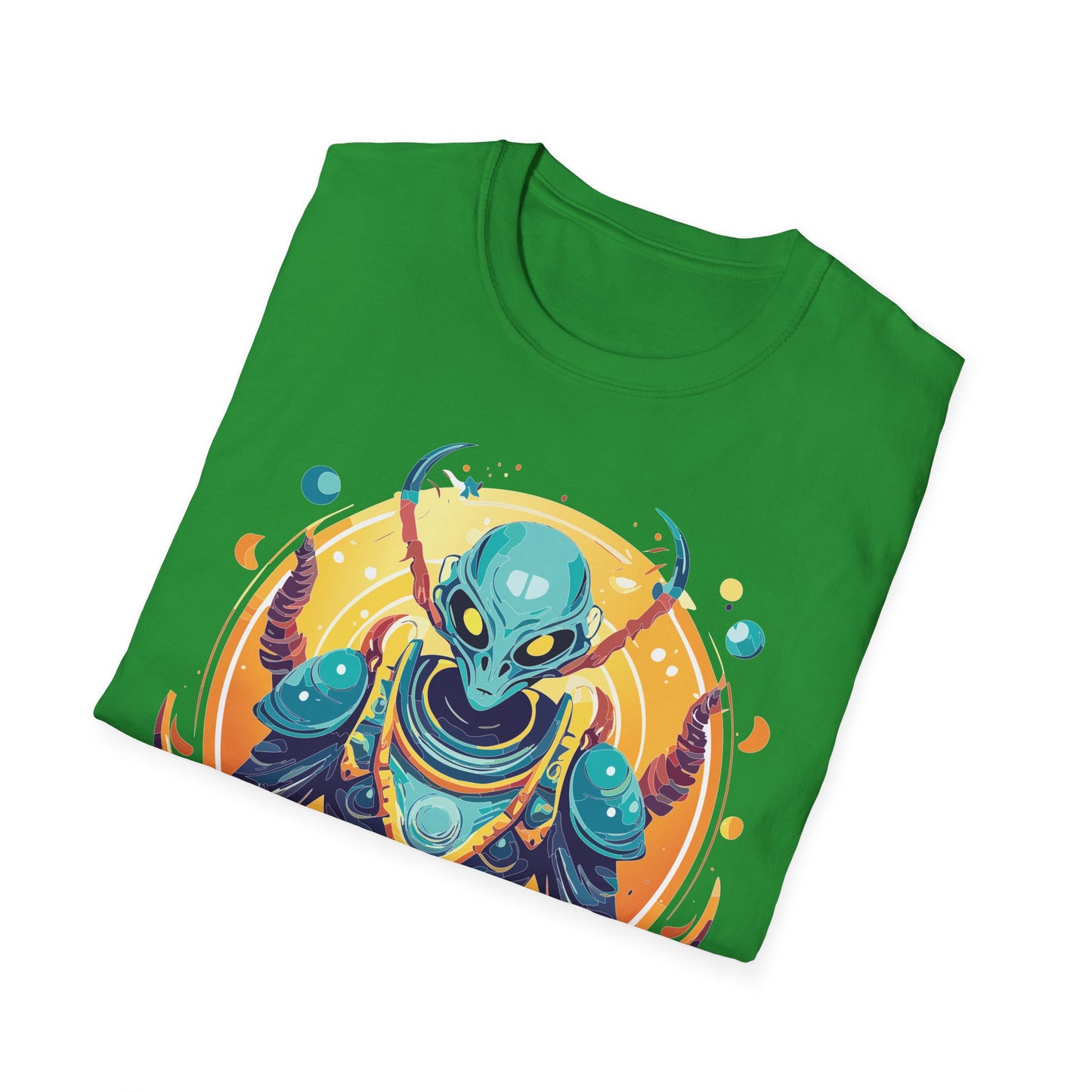 Cosmos Alien T Shirt Unisex Softstyle Short Sleeve Tee With Alien Art Design Artwork