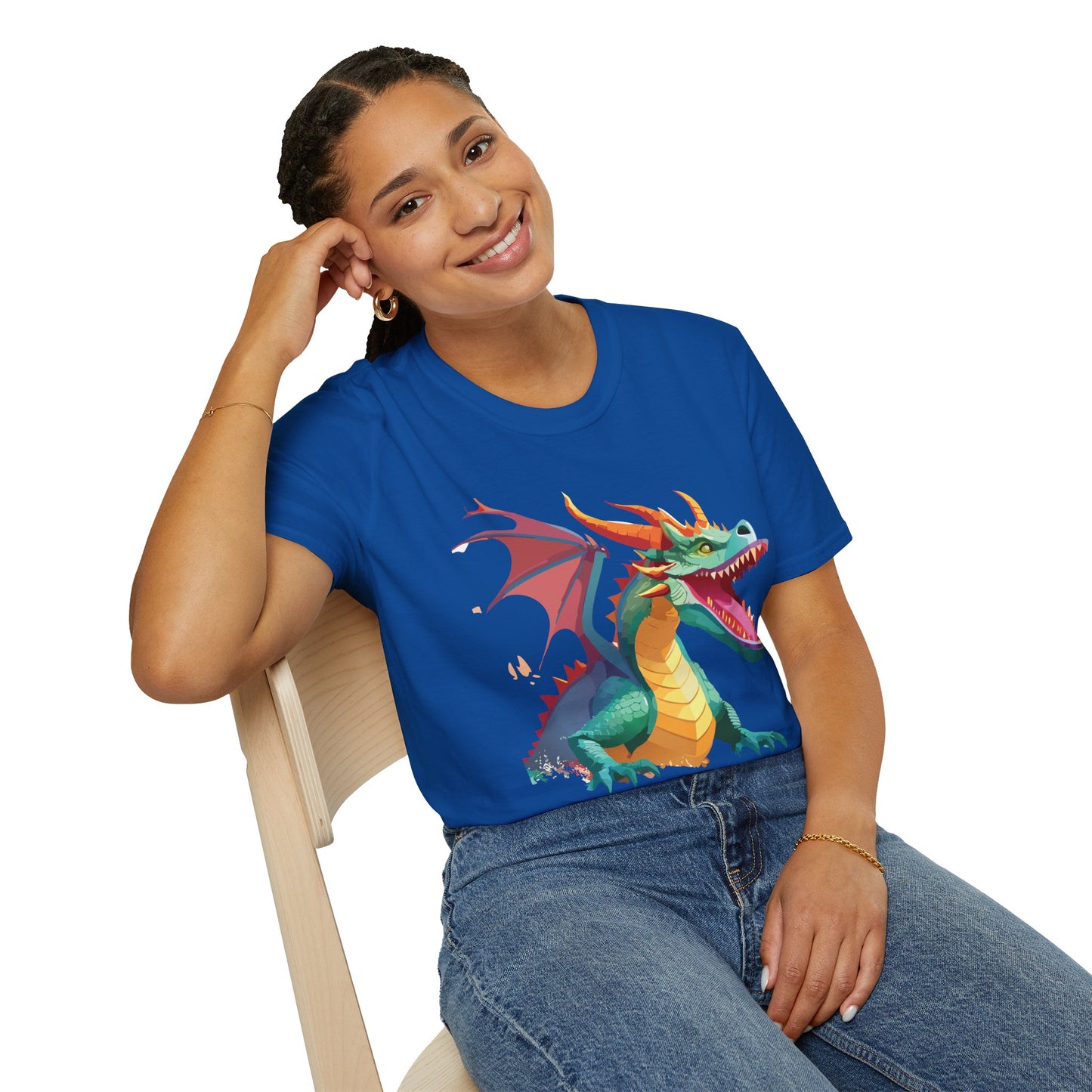 Dragon Graphic T Shirt Unisex Softstyle Cotton Tee Dragon Art Shirt For Men Women