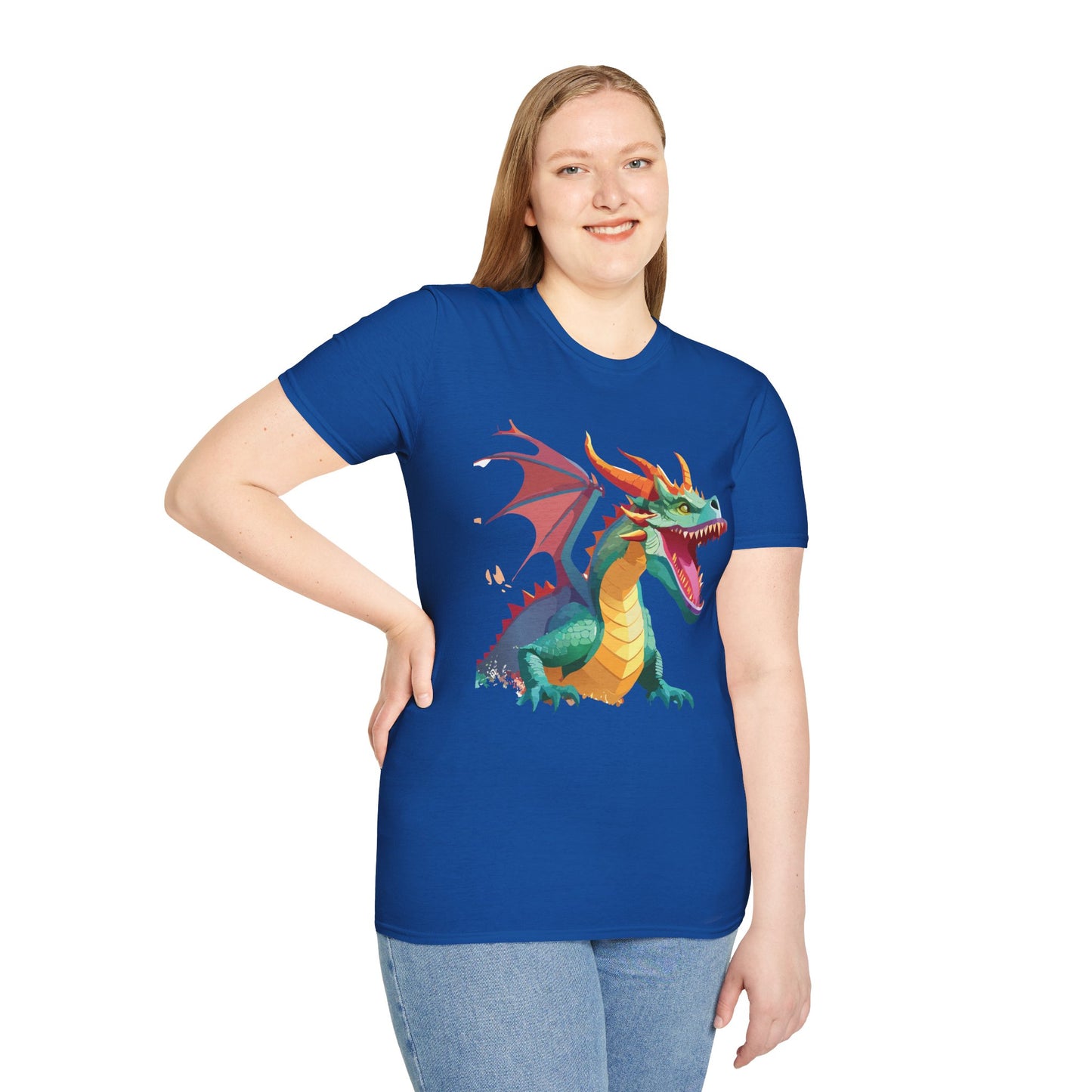 Dragon Graphic T Shirt Unisex Softstyle Cotton Tee Dragon Art Shirt For Men Women