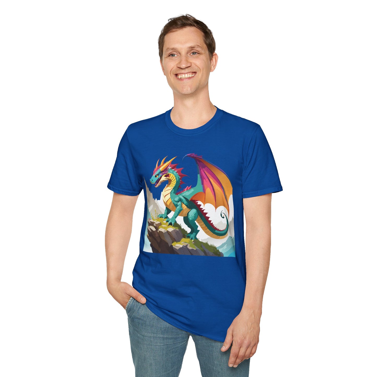 Dragon T Shirt Unisex Dragon Shirt With Animal Art Design Softstyle Cotton Tee Shirt