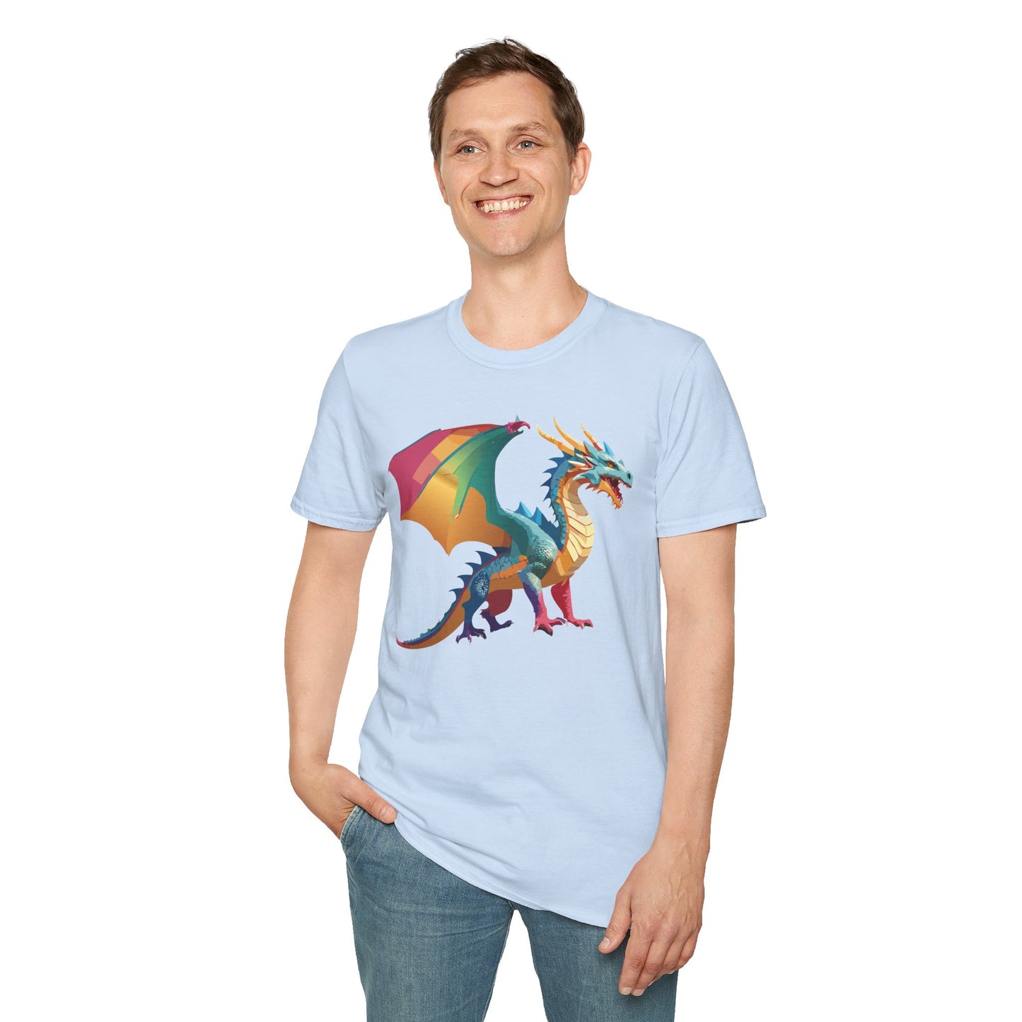 Dragon T Shirt Unisex Dragon Shirt Animal Design Tee Softstyle 100 Percent Ring Spun Cotton