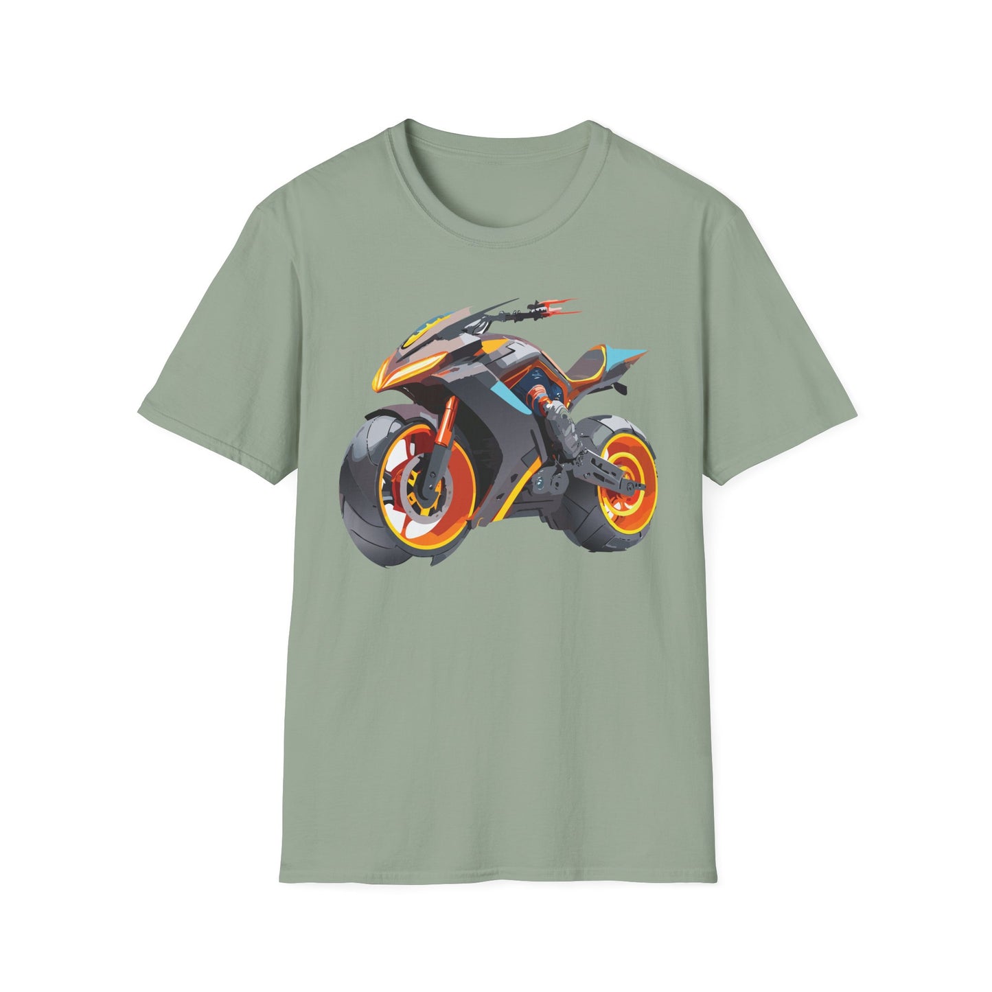 Unisex Bike T Shirt With Motorcycle Graphic MTB Tee Cotton Softstyle Comfort For Riders