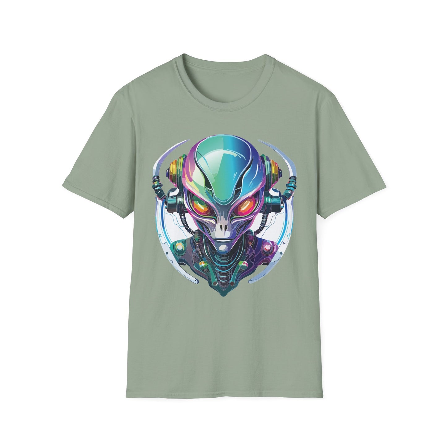 Alien Cosmos T Shirt Unisex Softstyle 64000 Tee With Alien Space Design 100 Percent Ringspun Cotton