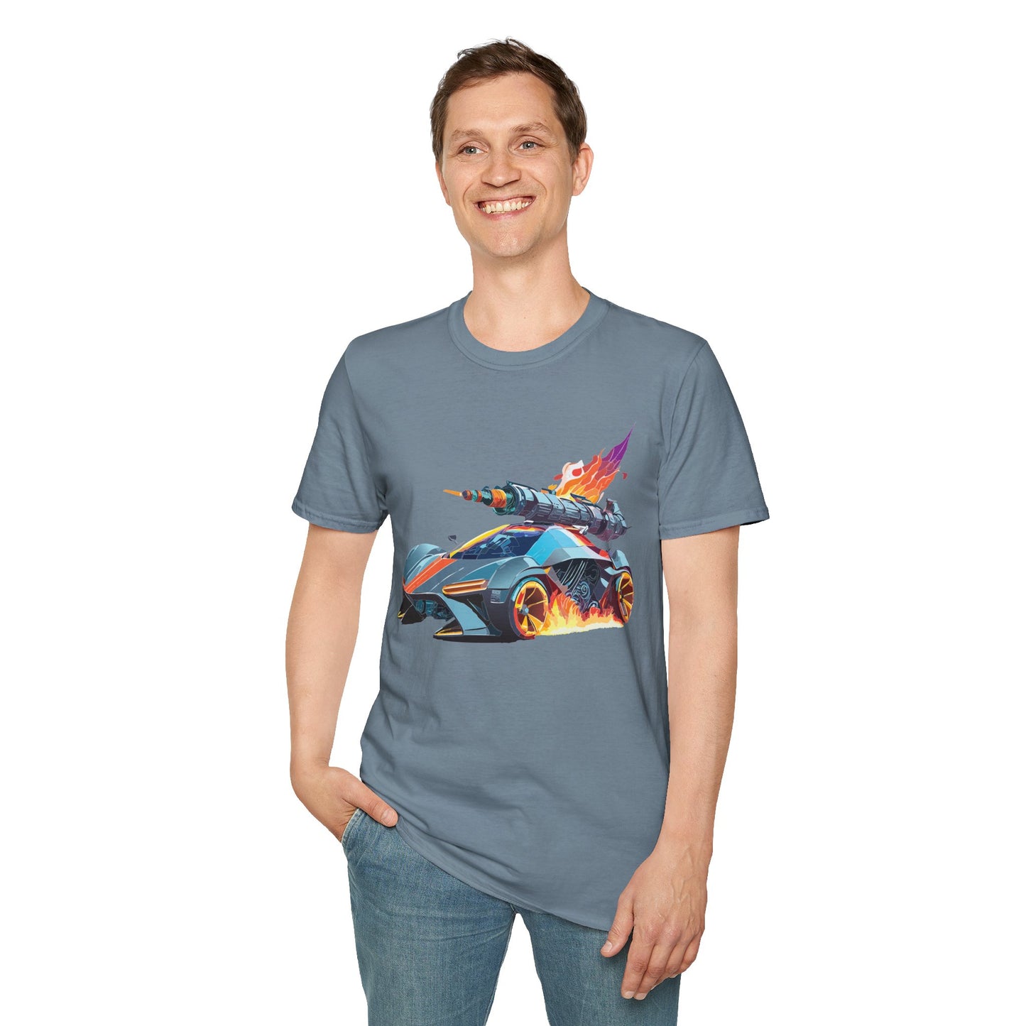 Car T Shirt for Car Lovers Unisex Softstyle Tee 64000 Hot Wheels Design Shirt with Cars