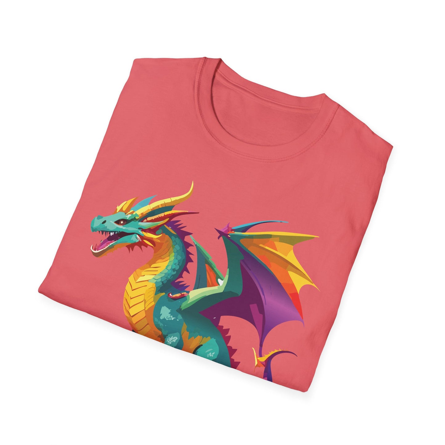 Dragon T Shirt Unisex Short Sleeve Art Design Gildan Softstyle Cotton Tee For Animal Lovers