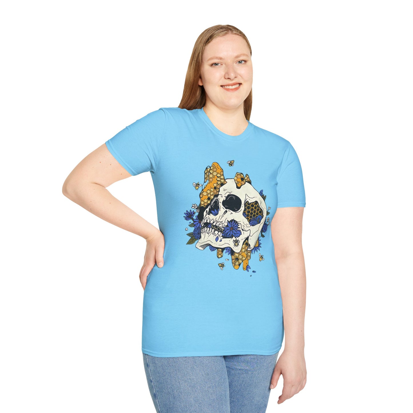 Skull Tee Shirt, Skeleton Shirt, Shirt with Skull, Shirt with Skeleton