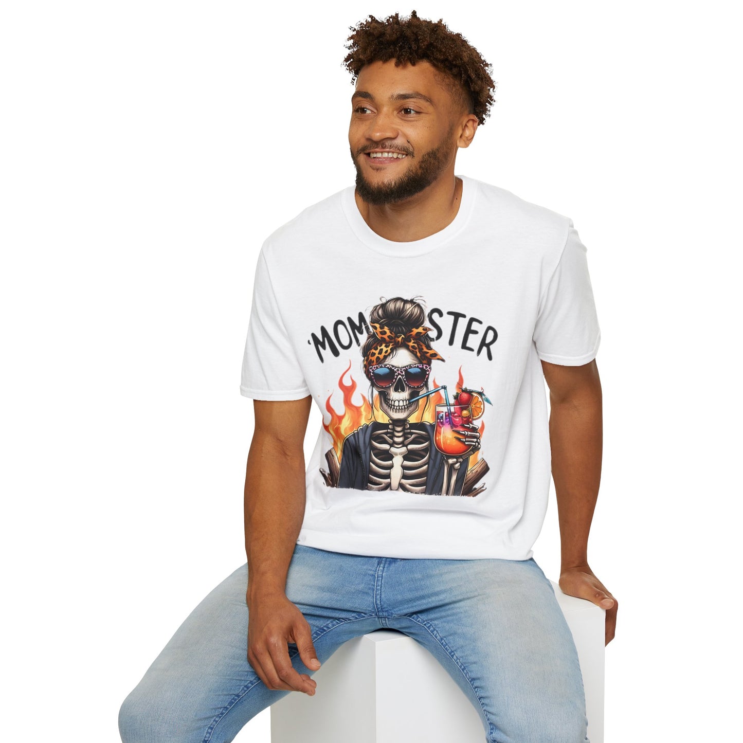Skull Tee Shirt Unisex Skeleton Shirt Softstyle Gildan 100 Percent Cotton Graphic Tee