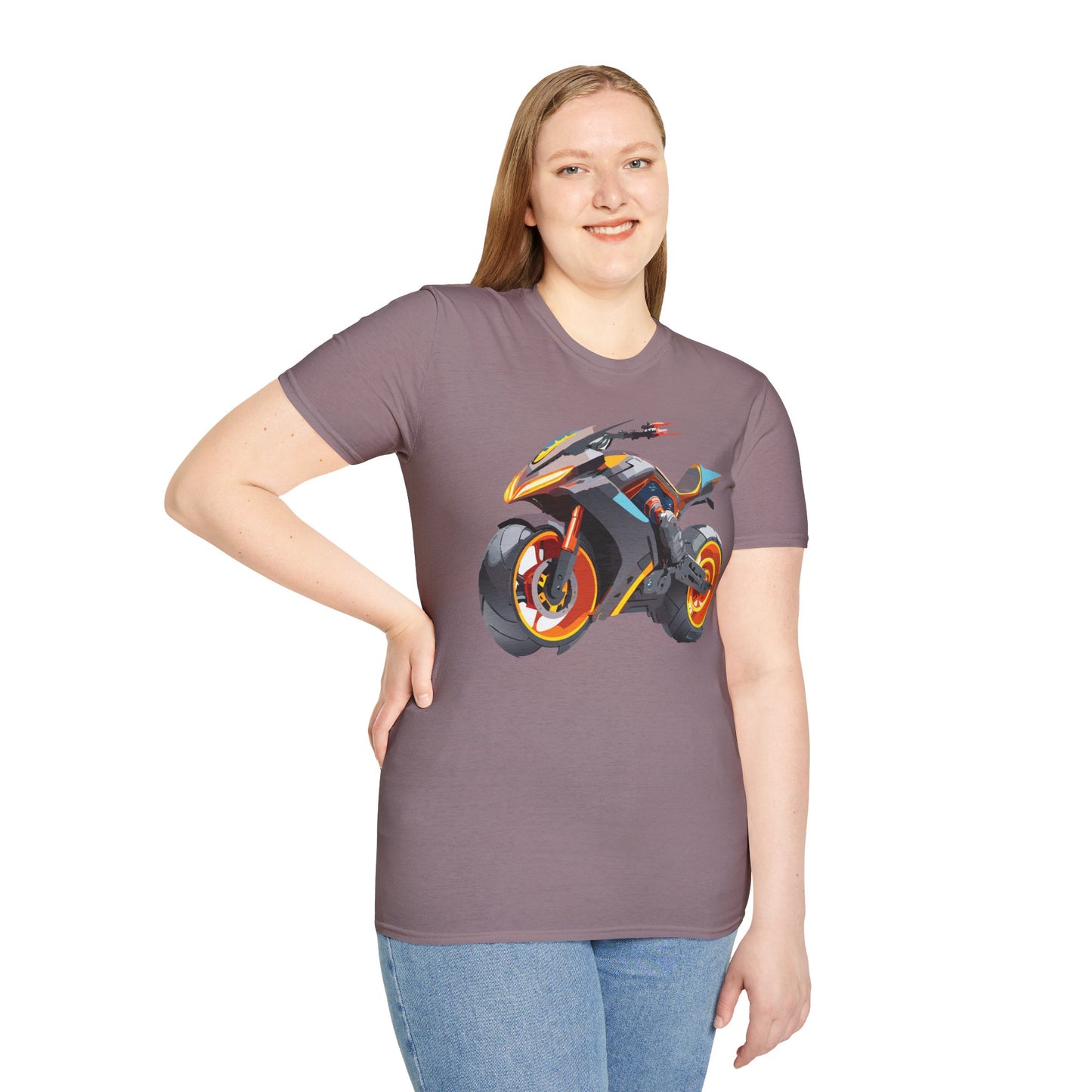 Unisex Bike T Shirt With Motorcycle Graphic MTB Tee Cotton Softstyle Comfort For Riders