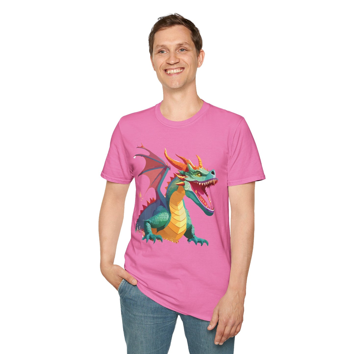 Dragon Graphic T Shirt Unisex Softstyle Cotton Tee Dragon Art Shirt For Men Women