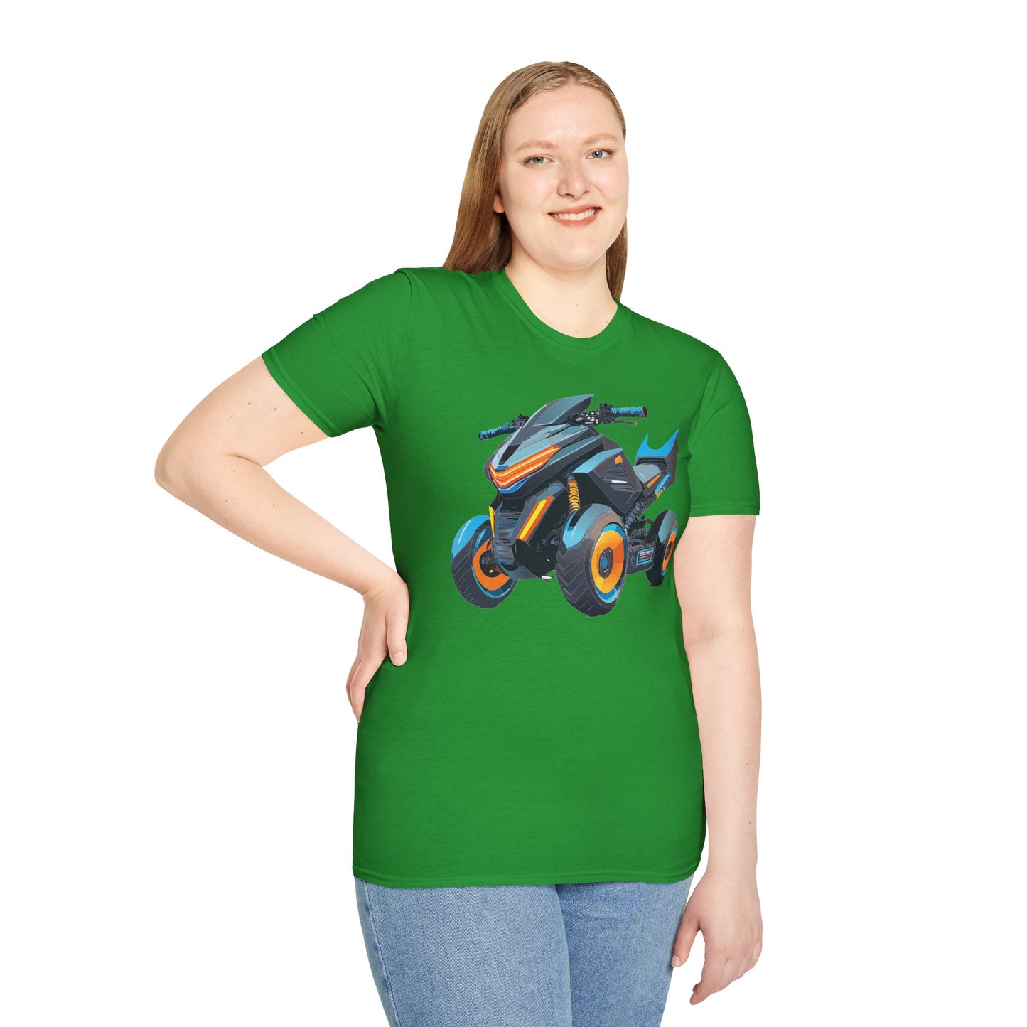Unisex Motorcycle Art Design T Shirt Softstyle 64000 MTB Graphic Tee For Riders