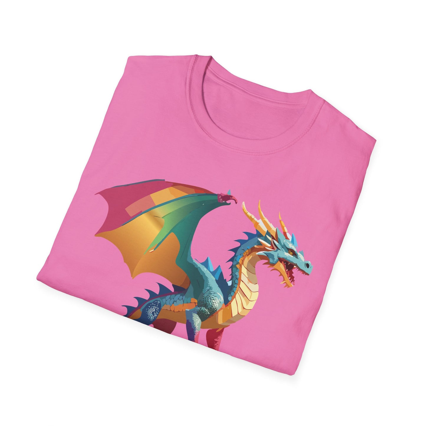 Dragon T Shirt Unisex Dragon Shirt Animal Design Tee Softstyle 100 Percent Ring Spun Cotton