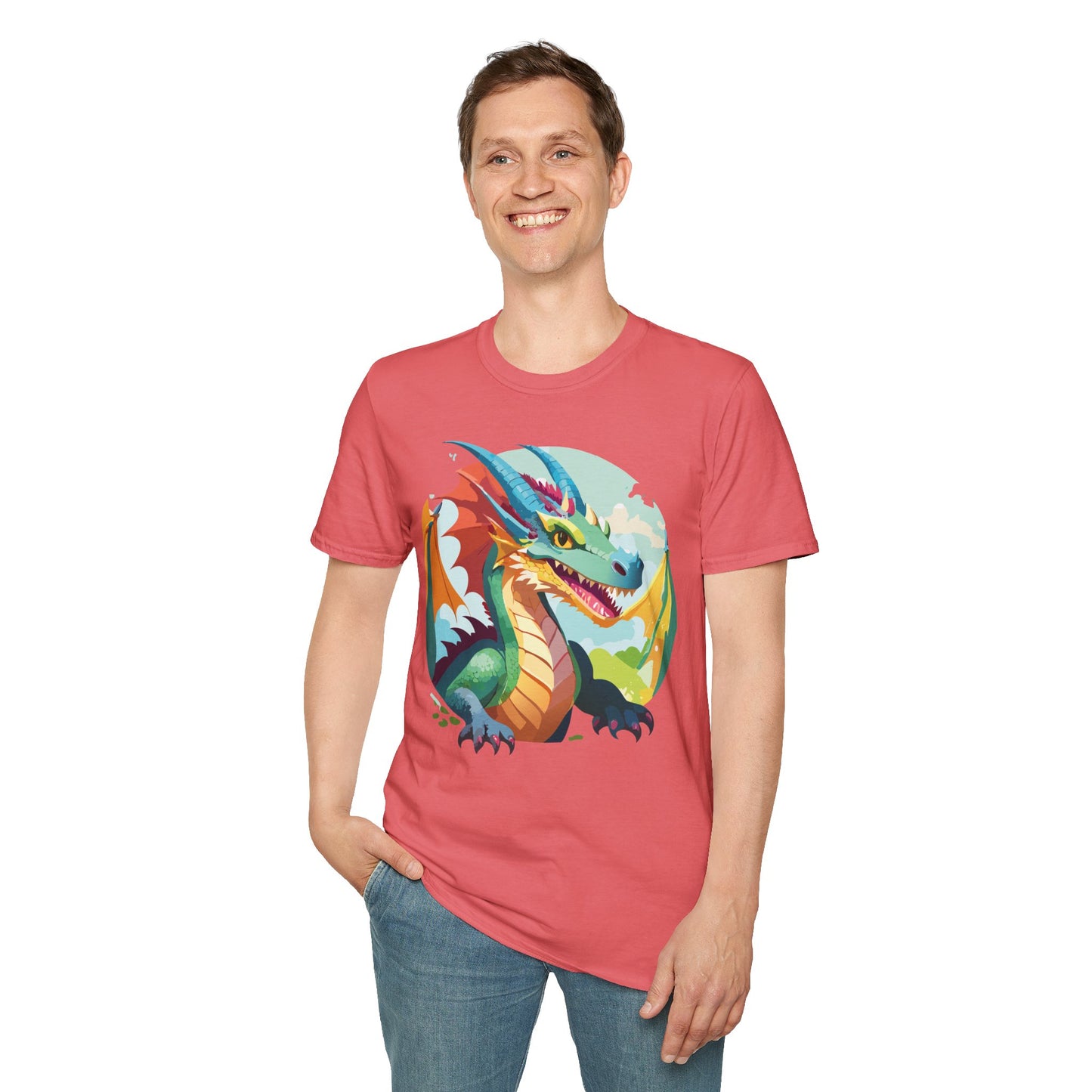 Dragon T Shirt, Dragon Shirt, Shirt with Animals, Animal Shirt