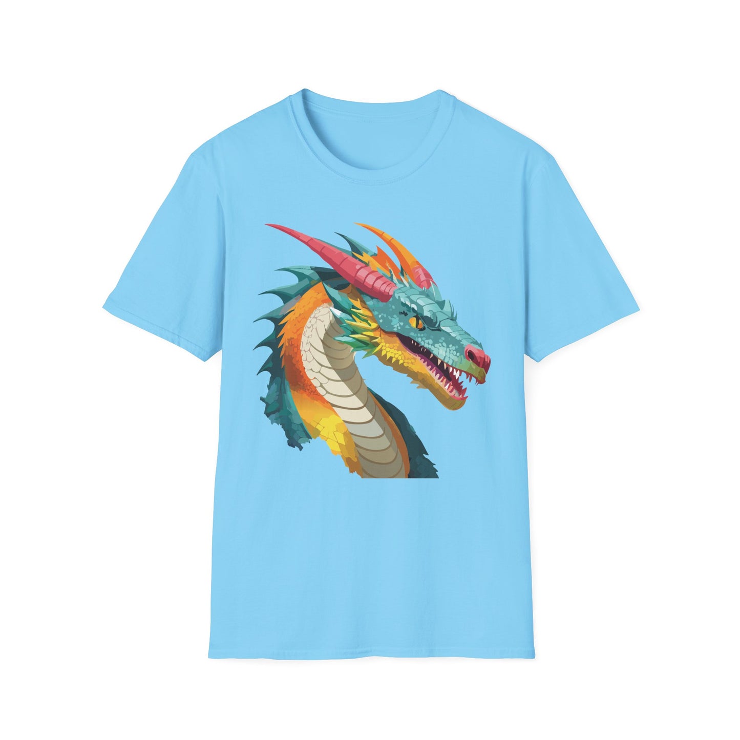 Dragon T Shirt Unisex Softstyle Art Design Tee With Animals Theme Gildan 64000 Premium Quality