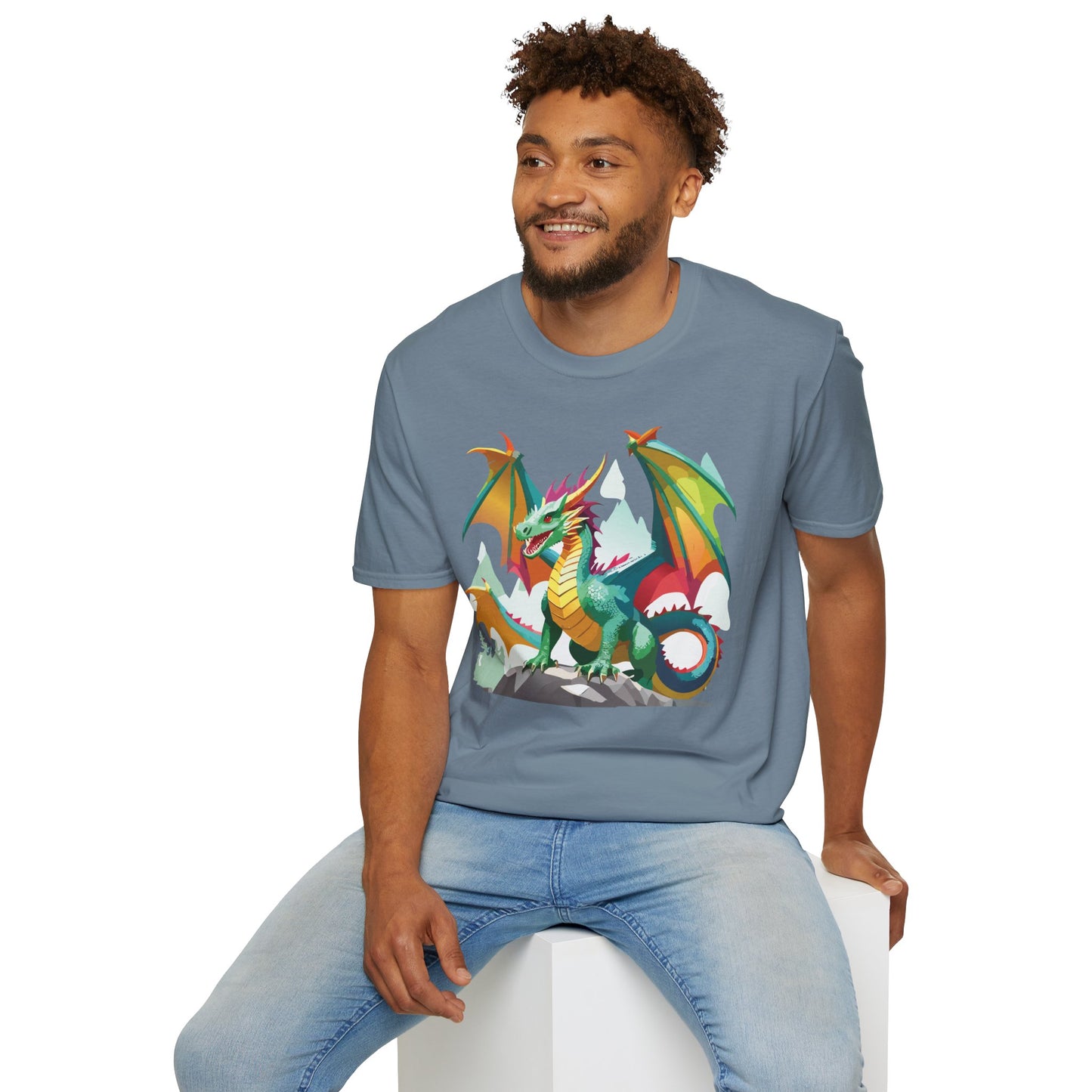 Dragon Graphic T Shirt for Men and Women Unisex Animal Design Softstyle Cotton Tee Premium Quality
