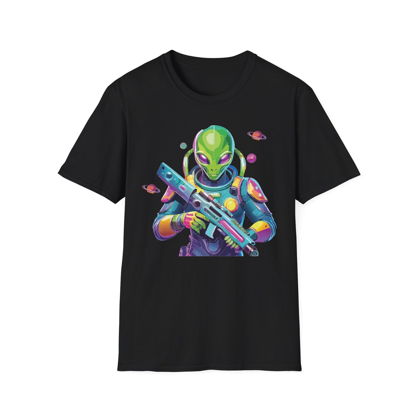 Alien Cosmos T Shirt Unisex Gildan Softstyle 64000 Art Design Tee For Everyday Comfort