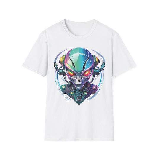 Alien Cosmos T Shirt Unisex Softstyle 64000 Tee With Alien Space Design 100 Percent Ringspun Cotton
