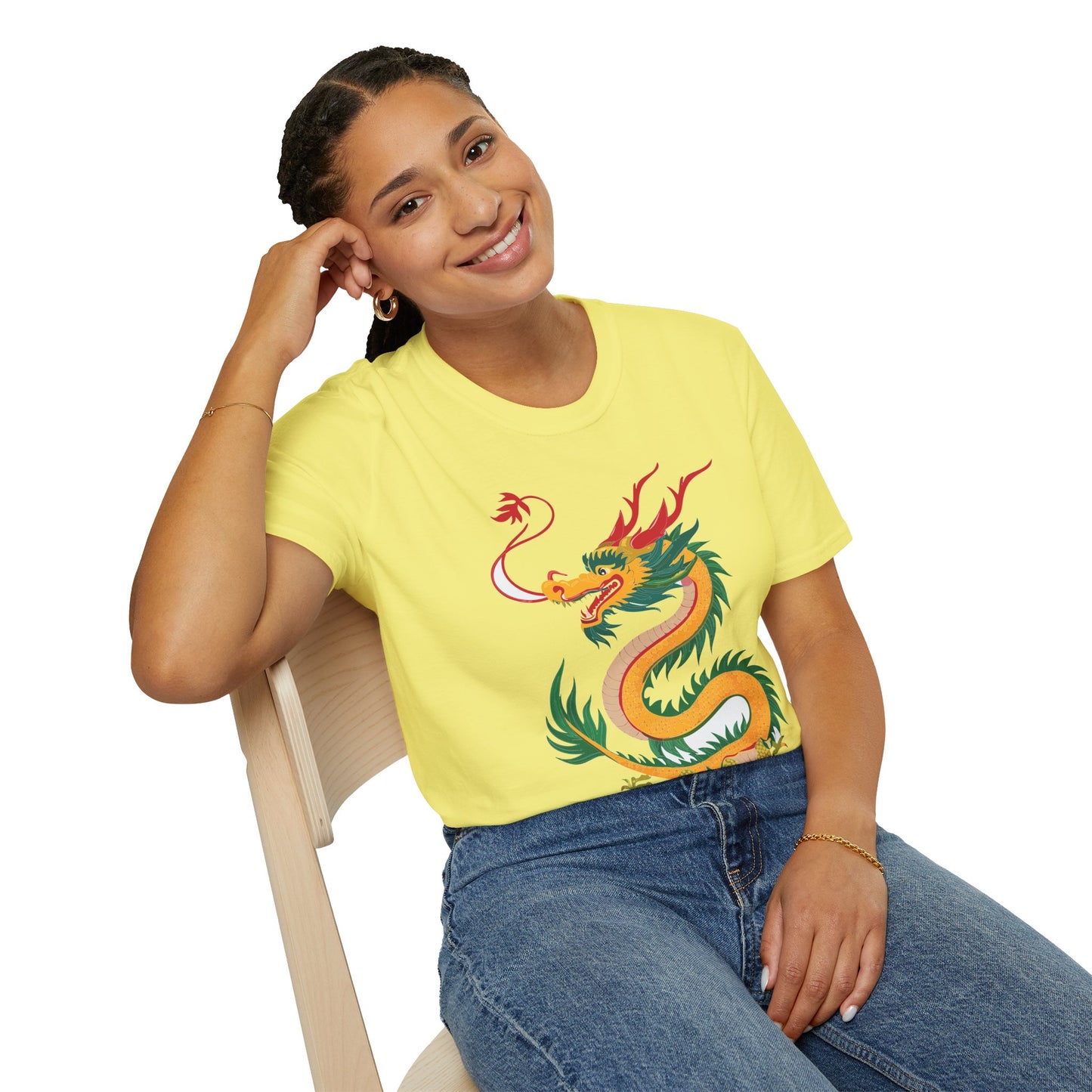 Dragon T Shirt Unisex Dragon Shirt Animal Shirt Gildan Softstyle 64000 100 Percent Cotton Tee