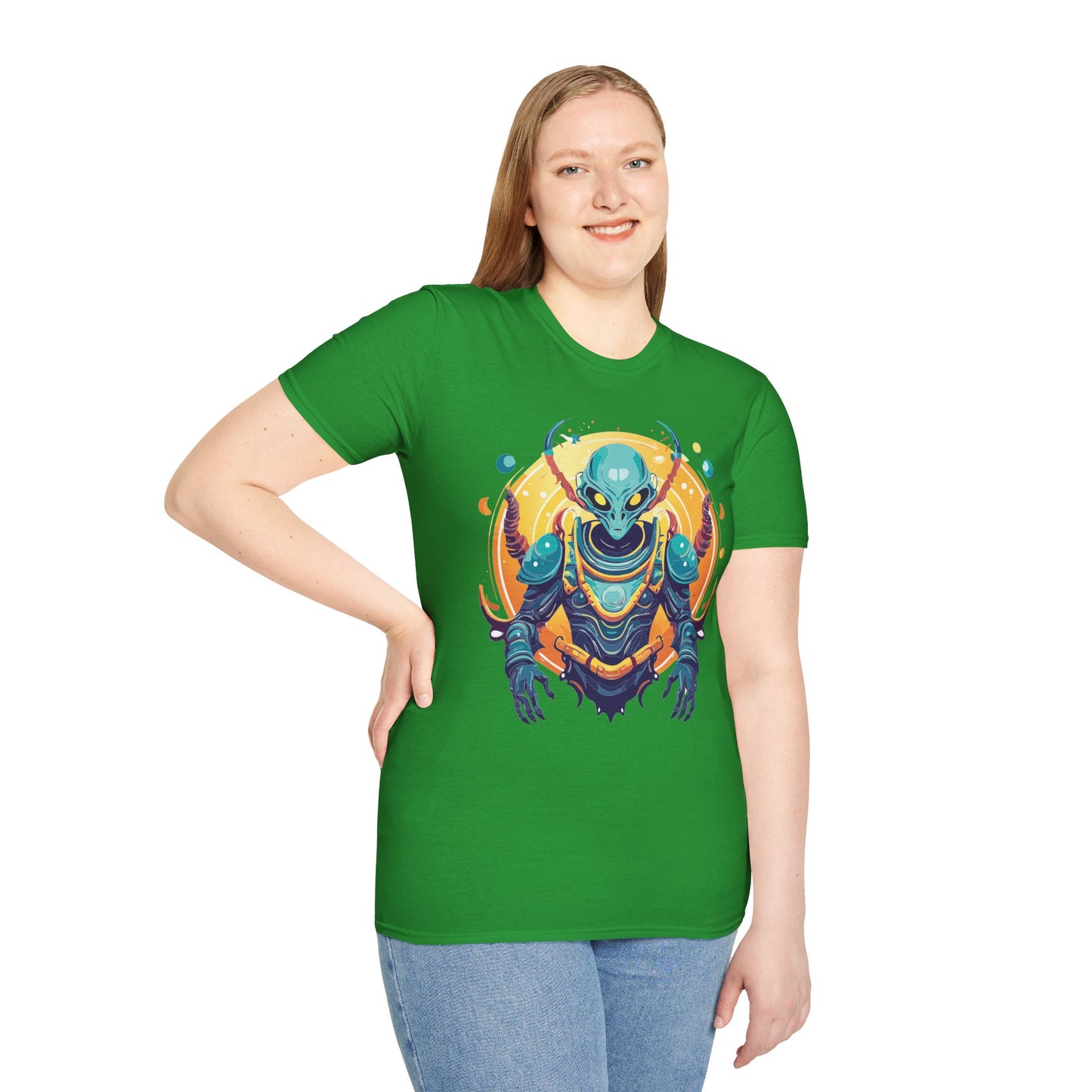 Cosmos Alien T Shirt Unisex Softstyle Short Sleeve Tee With Alien Art Design Artwork